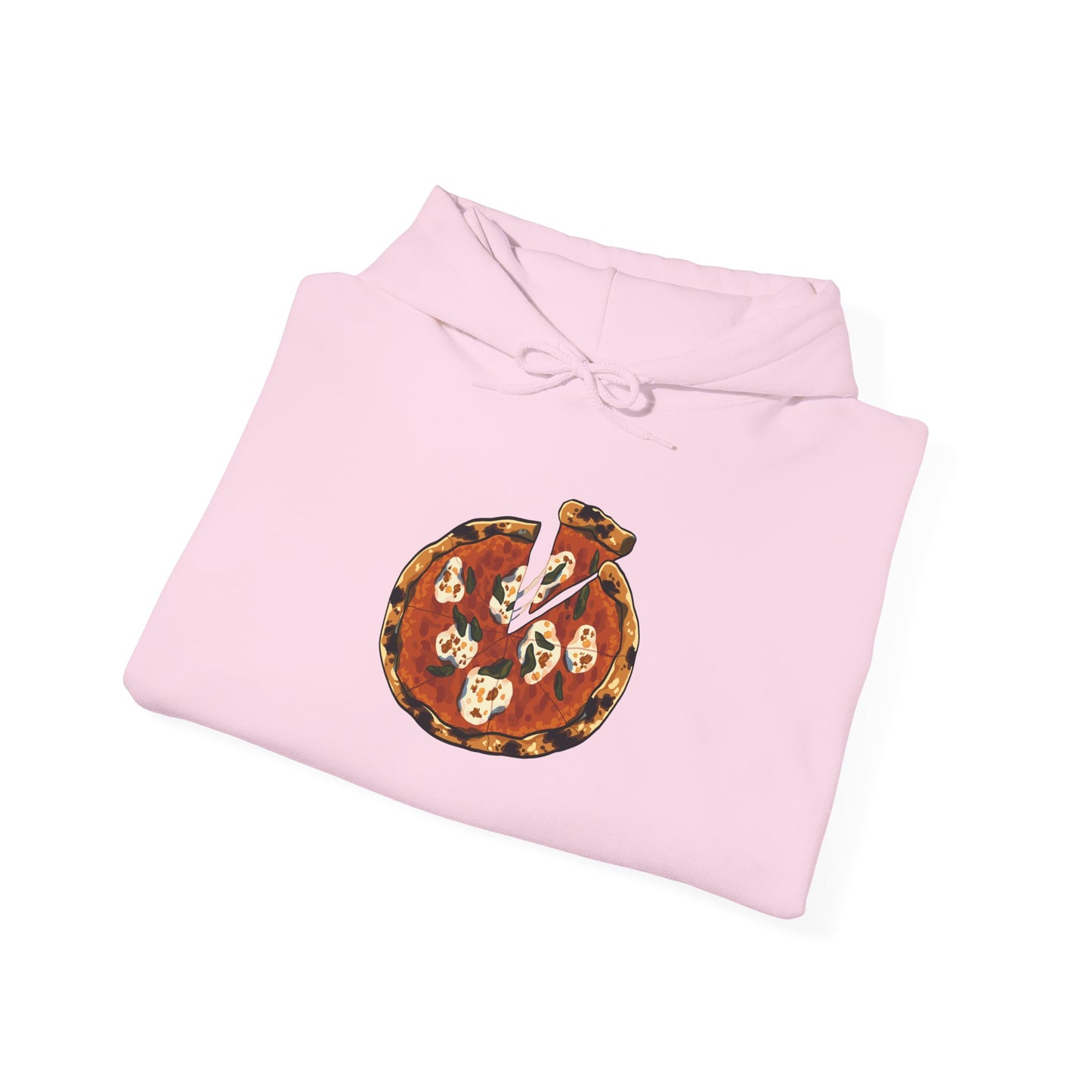 Italian Pizza Unisex Hooded Sweatshirt with Floral Design, Perfect for Everyday Wear, Gift for Friends, Spring Fashion, Casual Comfort