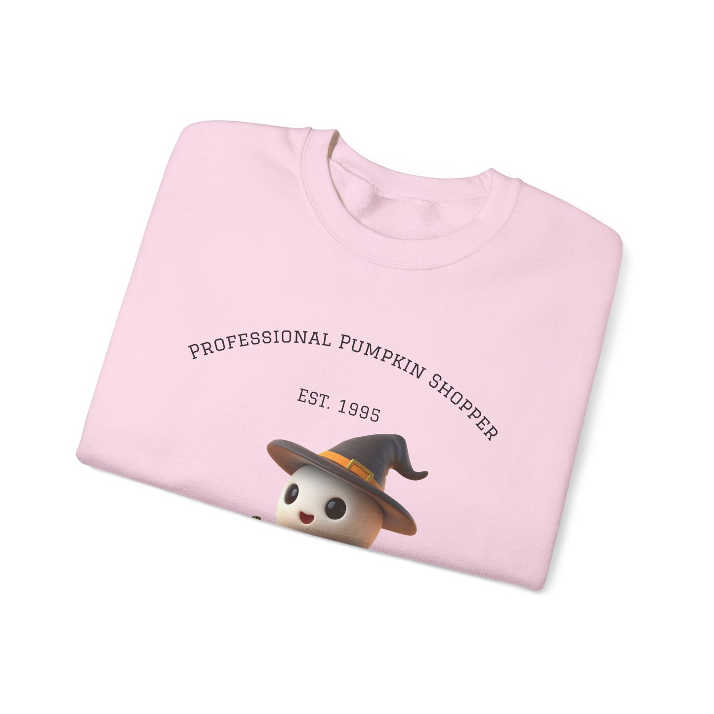 Cute Halloween Ghost Shopper Sweatshirt - Professional Pumpkin Shopper, Cozy Fall Apparel, Unisex Sweatshirt, Halloween Gift, Seasonal Fashion