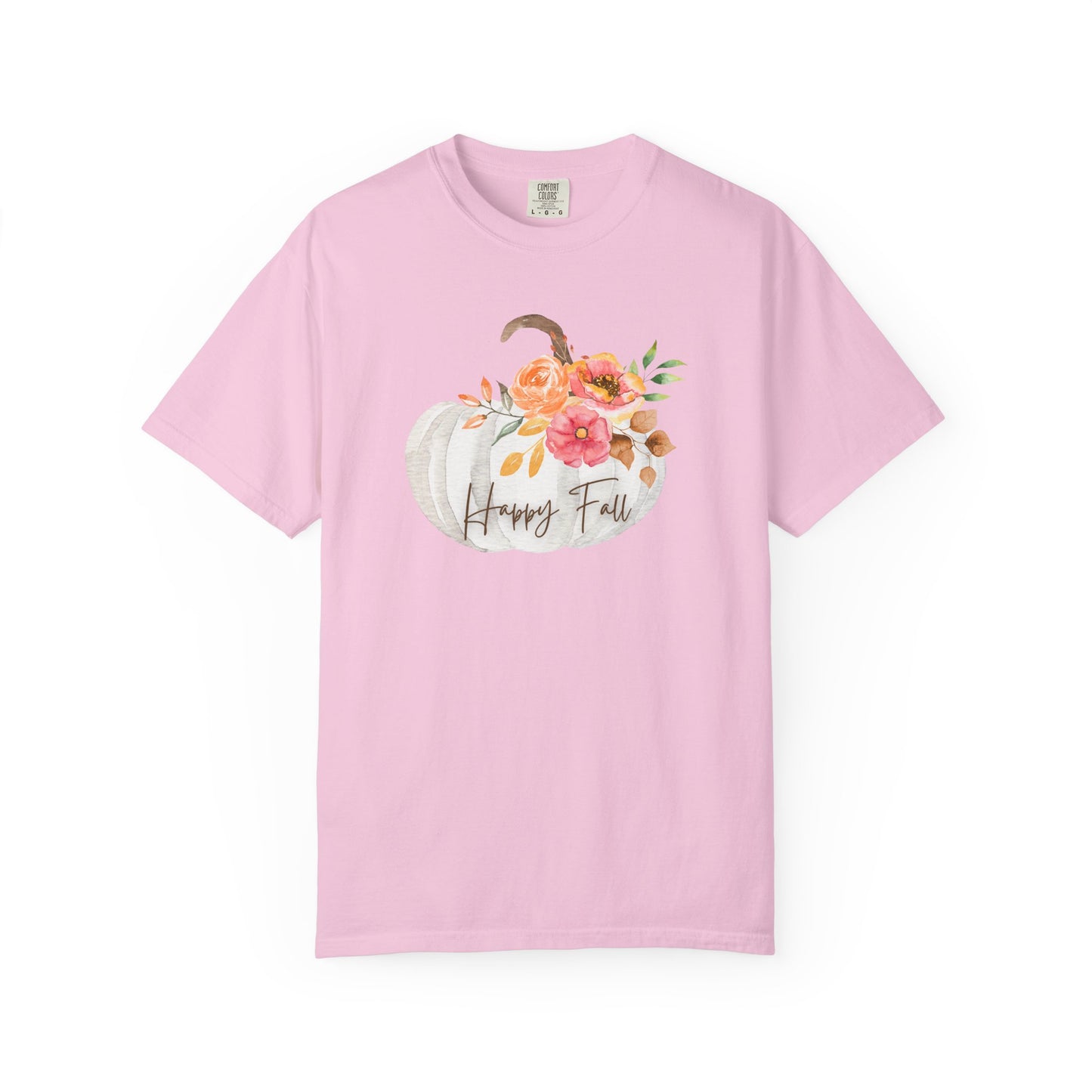 Happy Fall Pumpkin T-Shirt | Unisex Garment-Dyed Tee for Autumn, Thanksgiving, Fall Fashion, Pumpkin Lovers, Seasonal Style