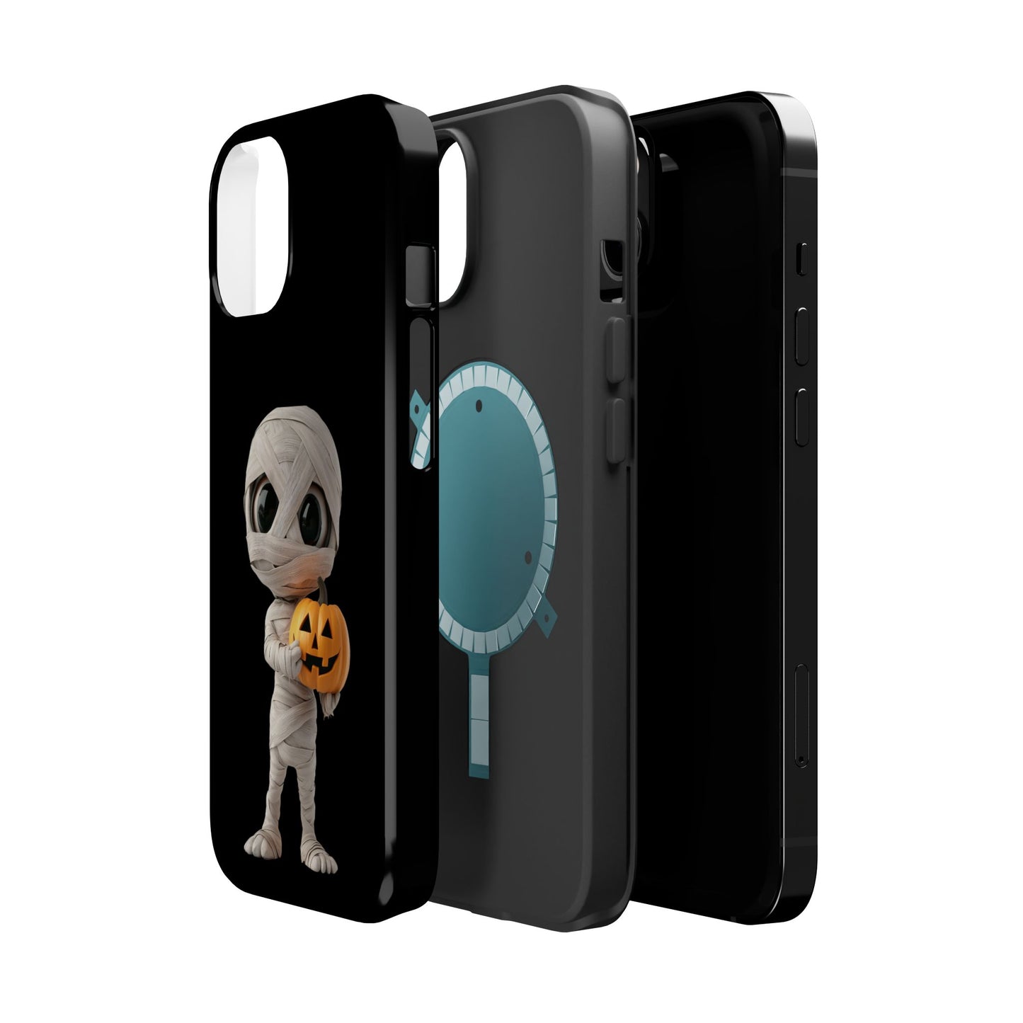 Halloween Mummy Pumpkin Phone Case, Cute Monster Tough Cover, Fall Festivities Accessory, Spooky Kid-Friendly Gift, Mobile Protective Gear
