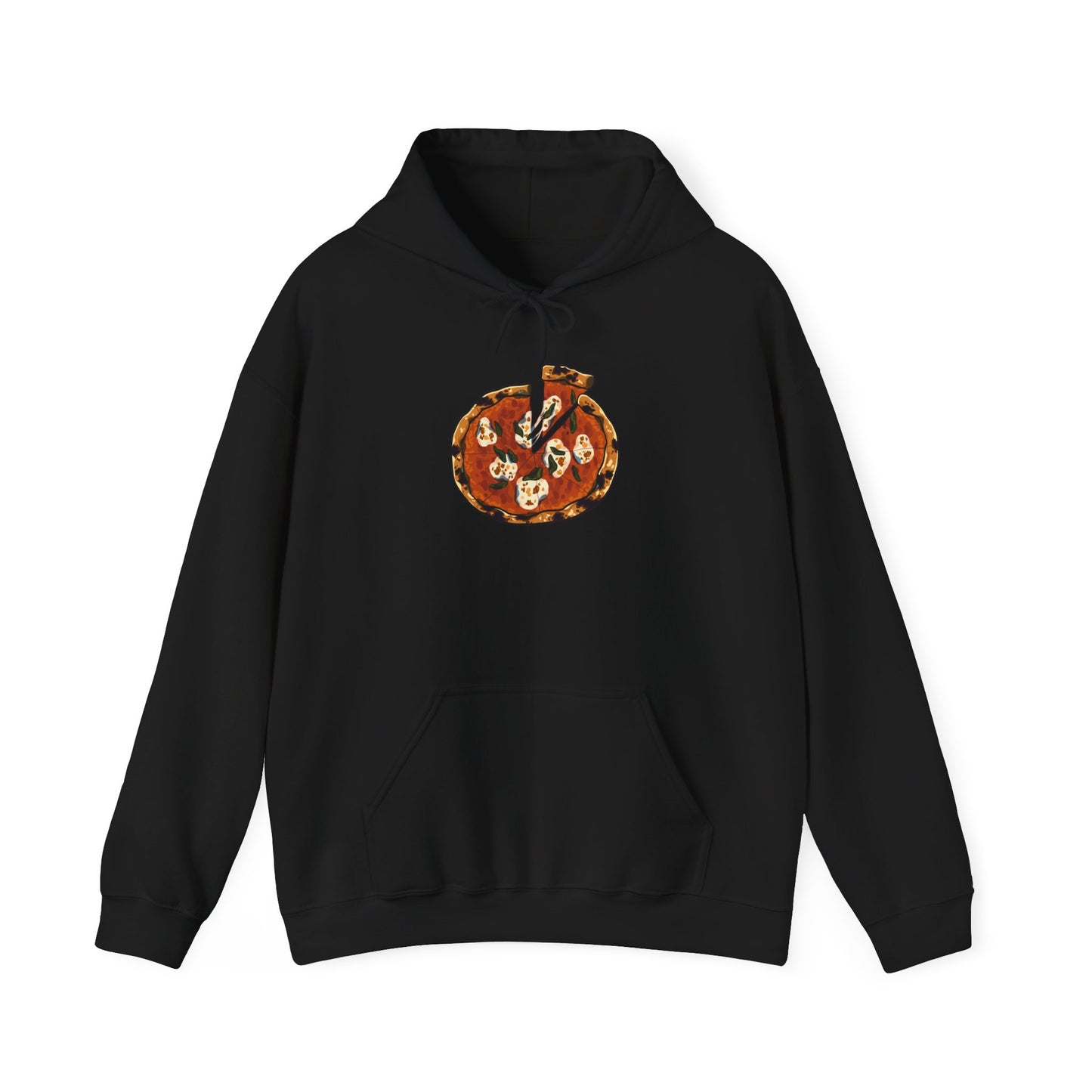 Italian Pizza Unisex Hooded Sweatshirt with Floral Design, Perfect for Everyday Wear, Gift for Friends, Spring Fashion, Casual Comfort