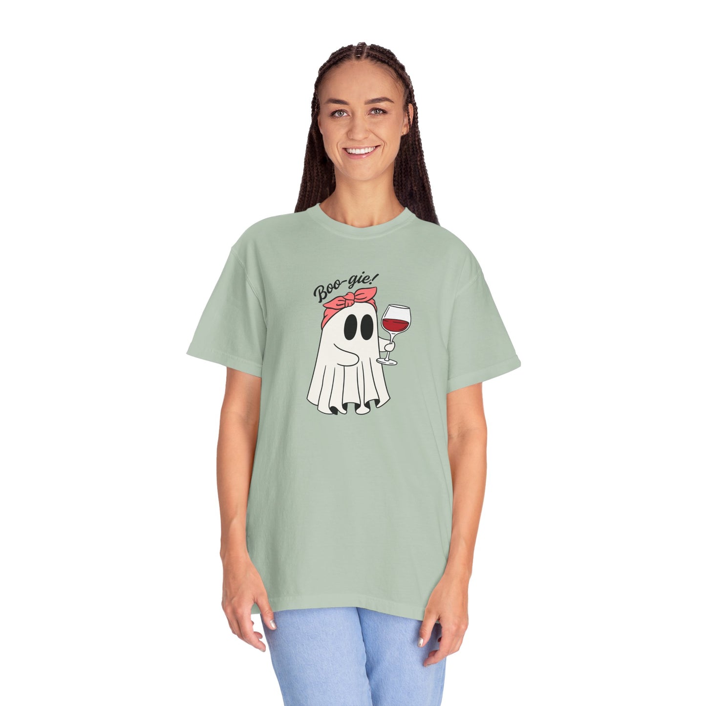 Ghostie Wine T-Shirt | Fun Unisex Tee for Halloween Parties, Casual Wear, Gifts for Wine Lovers, Spooky Celebrations, Cozy Weather