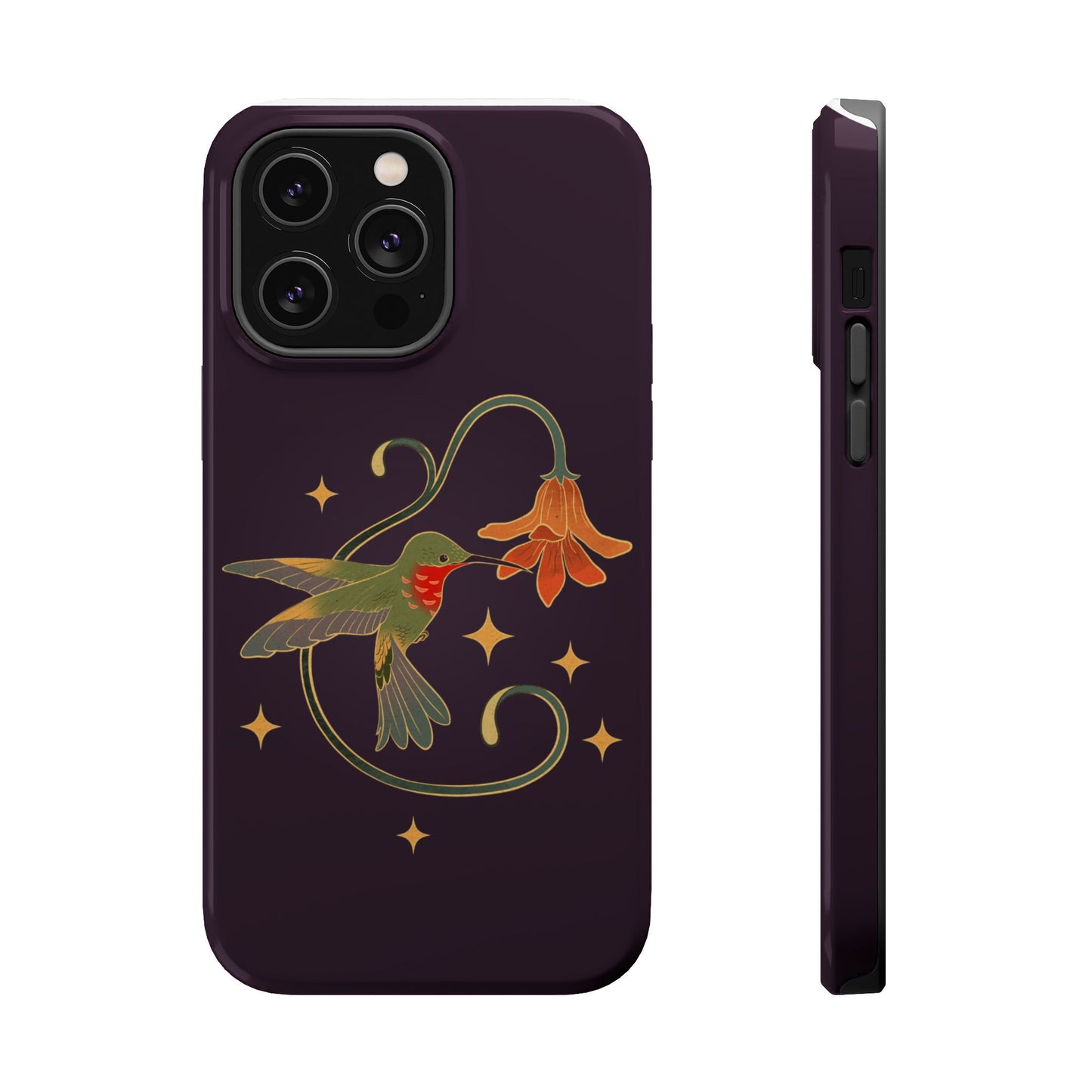 Hummingbird Floral Magnetic Tough Case - Stylish Phone Protection