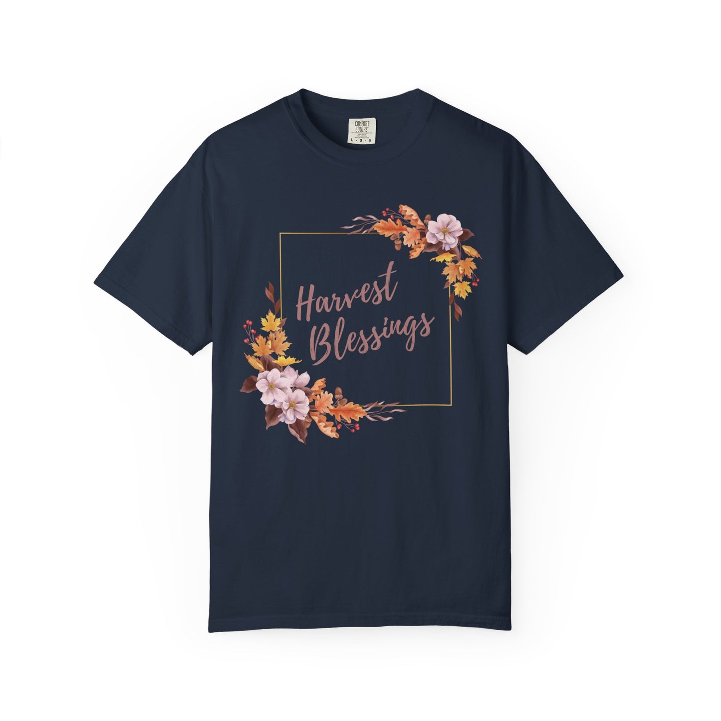 Harvest Blessings T-Shirt, Floral Unisex Tee, Autumn Gift, Thanksgiving Shirt, Cute Casual Wear, Boho Style Top