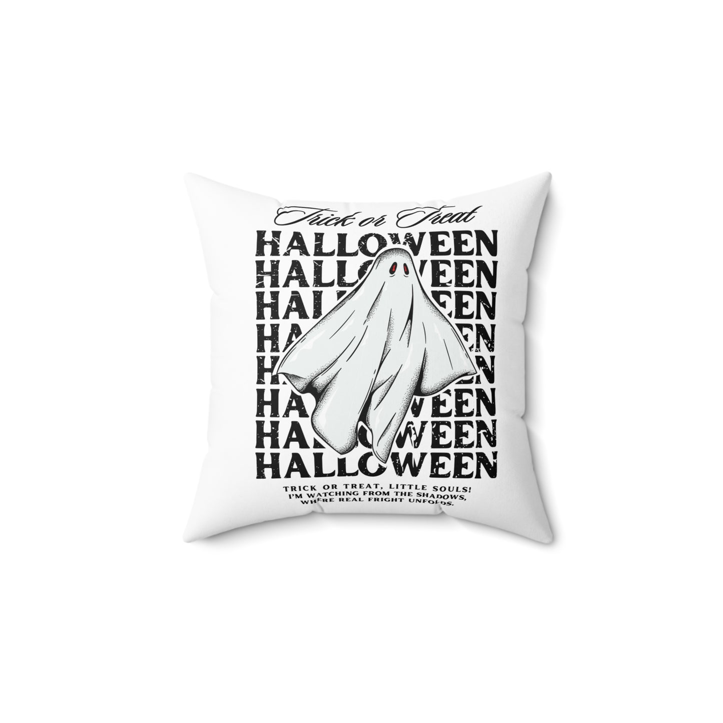 Halloween Decorative Pillow, Spooky Home Decor, Trick or Treat Pillow, Fall Decor, Ghost Throw Pillow, Seasonal Accent Cushion