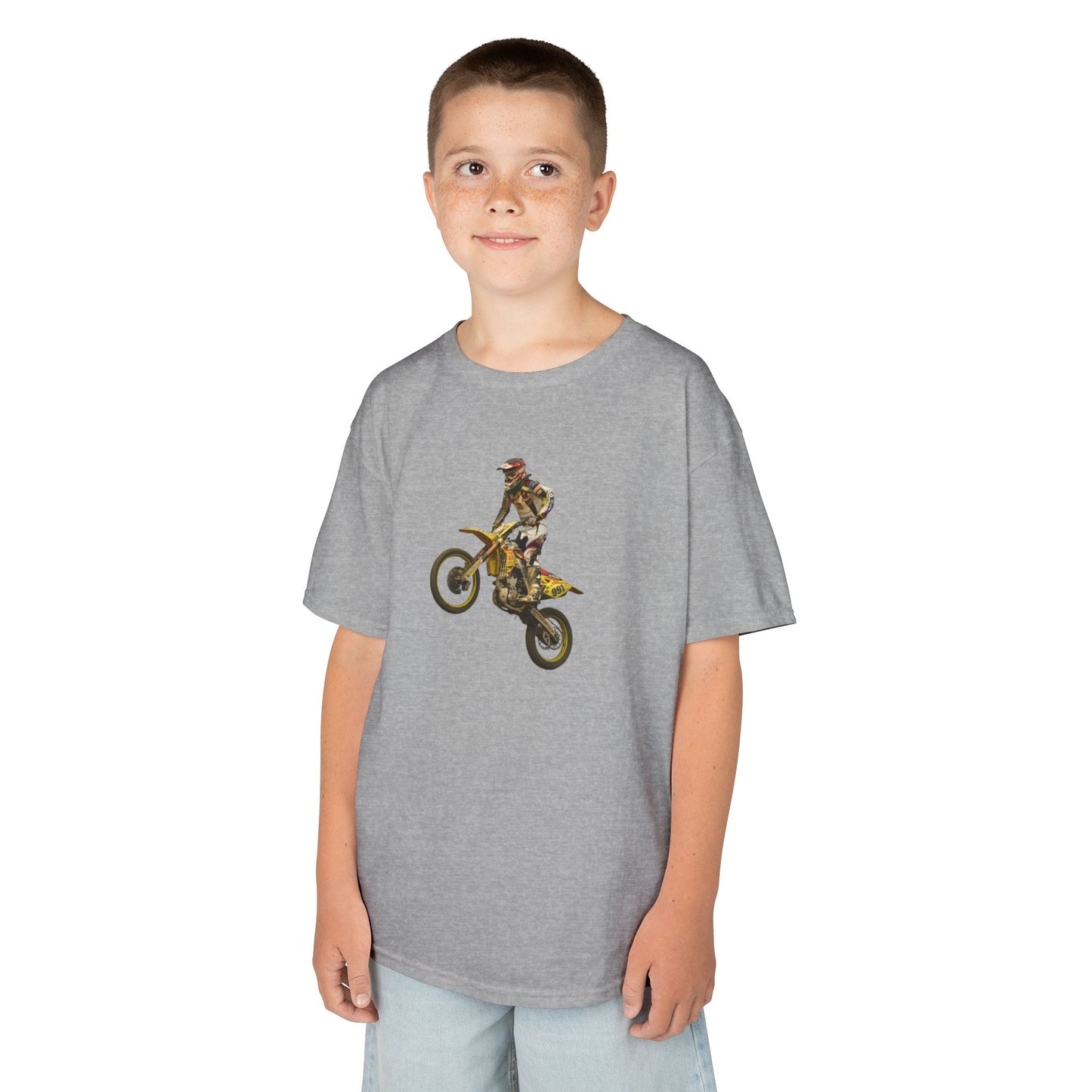 Kids Motocross T-Shirt - Fun Active Wear for Young Riders, Great for Birthdays, Christmas Gifts, Sports Events, Everyday Use