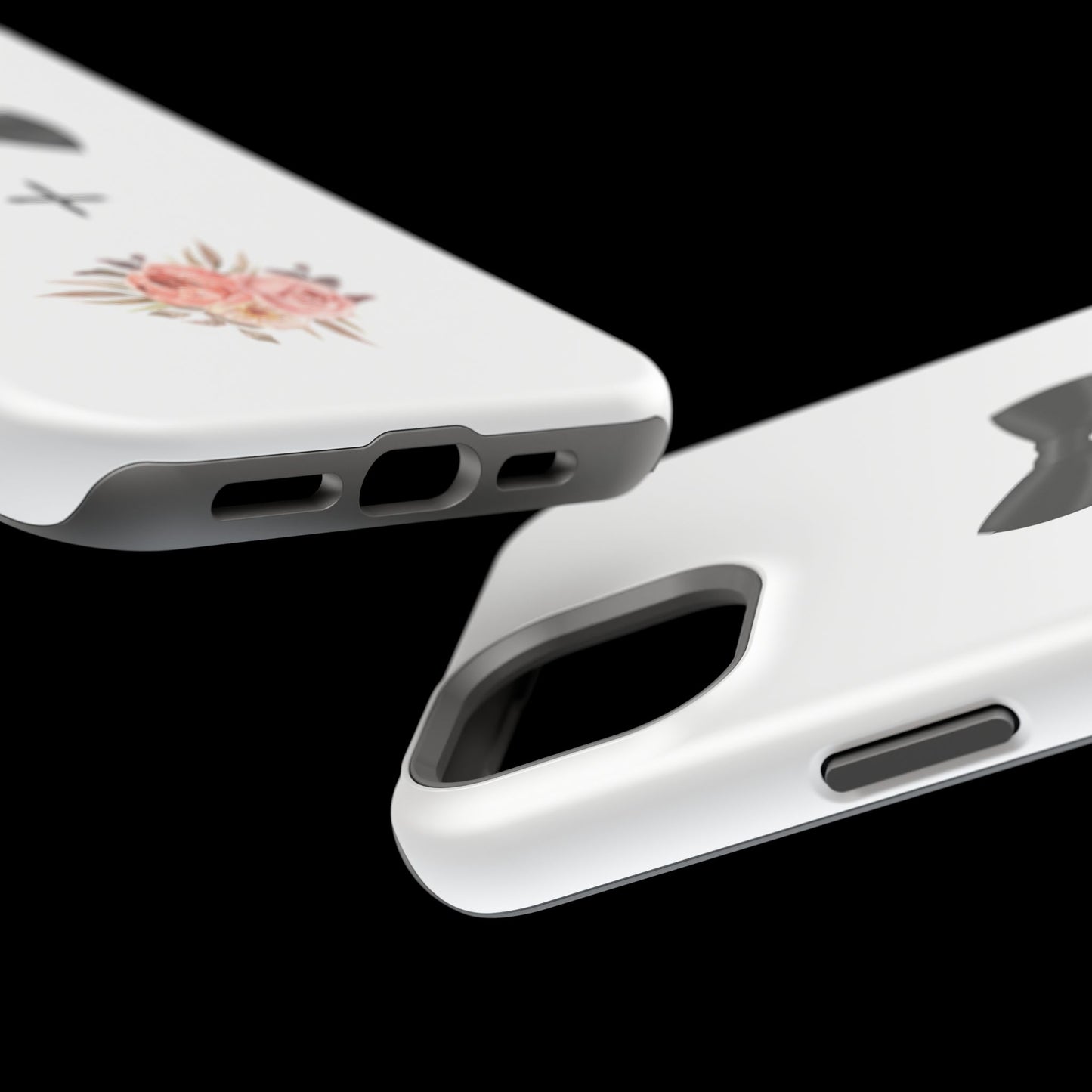 Floral Bow Tie Magnetic Tough Case - Elegant Phone Protection