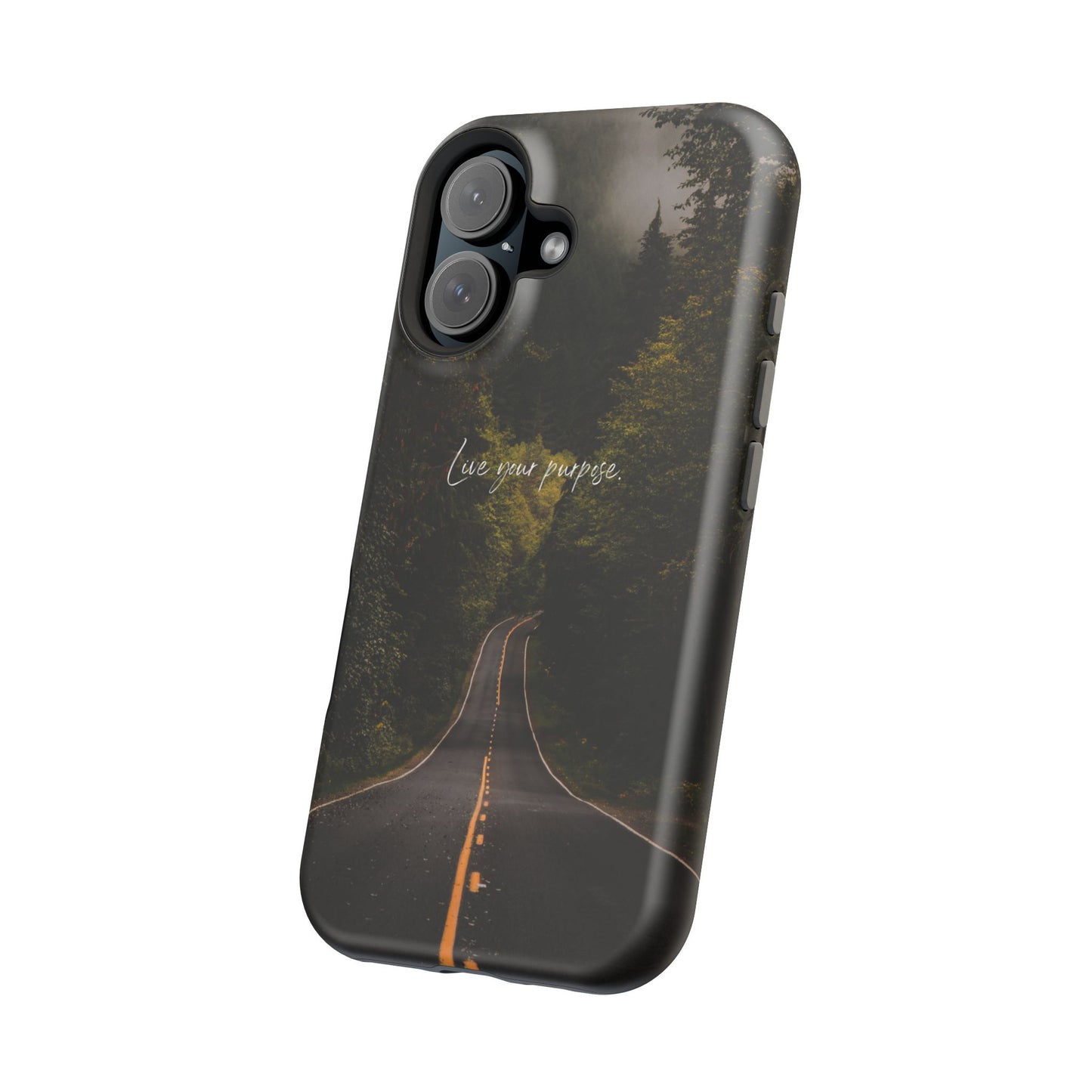 Inspirational Magnetic Tough Case - 'Live Your Purpose' Nature Design for iPhone