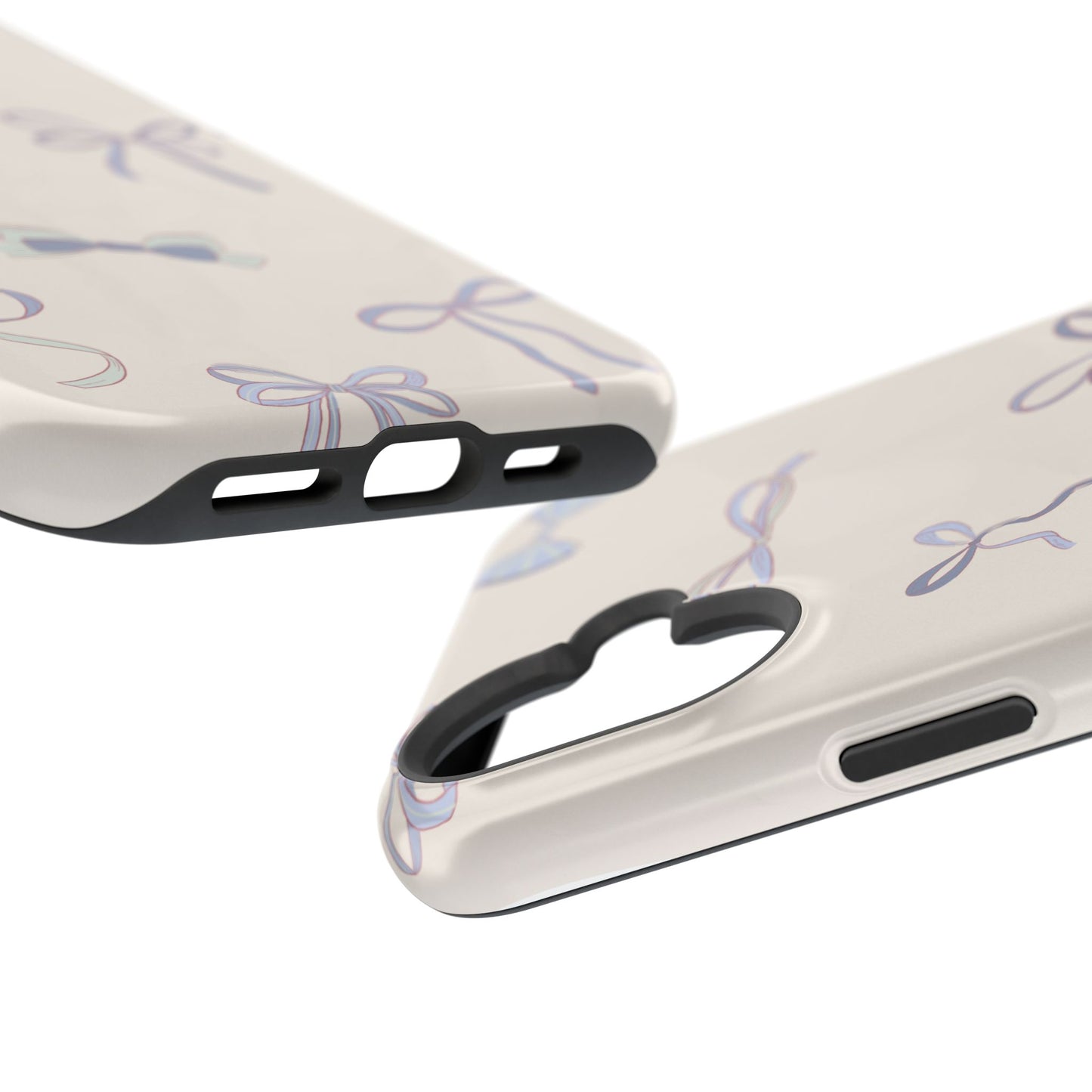 Chic Bow Pattern Magnetic Tough Cases, Stylish Phone Protection, Gift for Her, Birthday, Cute Accessories, Trendy Tech