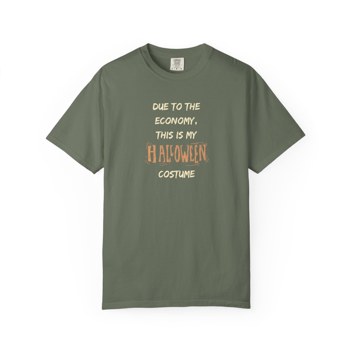 Humorous Halloween T-Shirt, Funny Costume Tee, Unisex Garment-Dyed Shirt, Casual Halloween Apparel, Gift for Halloween Celebrations
