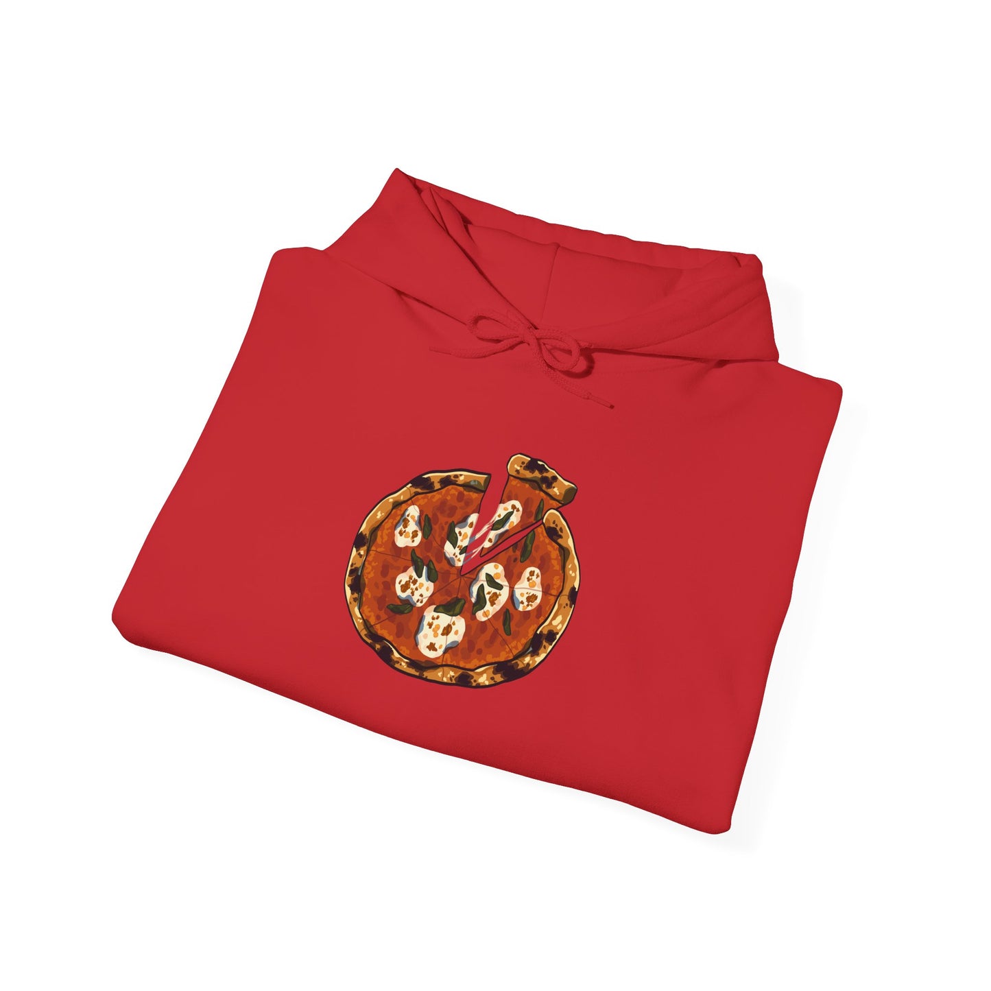 Italian Pizza Unisex Hooded Sweatshirt with Floral Design, Perfect for Everyday Wear, Gift for Friends, Spring Fashion, Casual Comfort