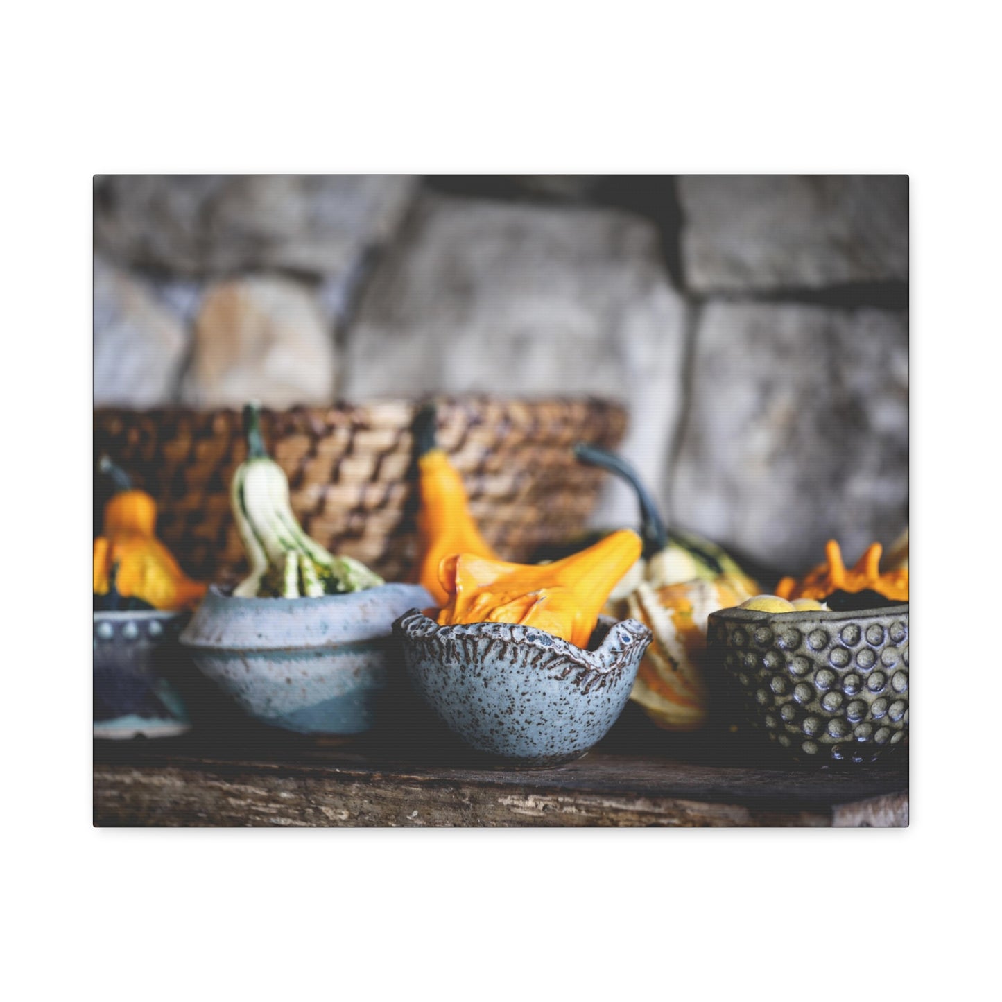 Rustic Canvas Wall Art - Autumn Harvest Decor, Farmhouse Print for Cozy Spaces, Decorative Home Accent, Gift for Nature Lovers