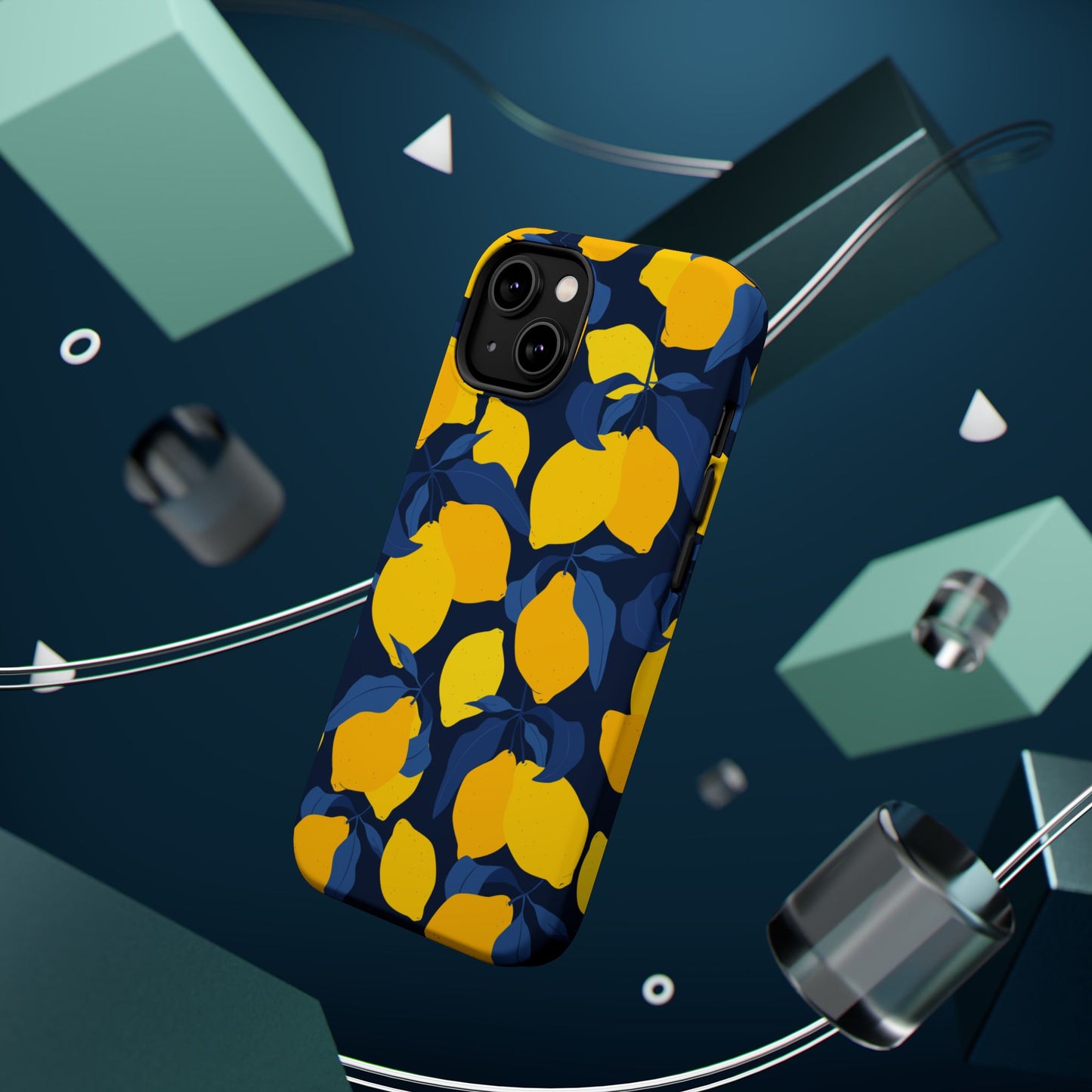 Bright Lemon Pattern Magnetic Tough Case - Vibrant Phone Protection