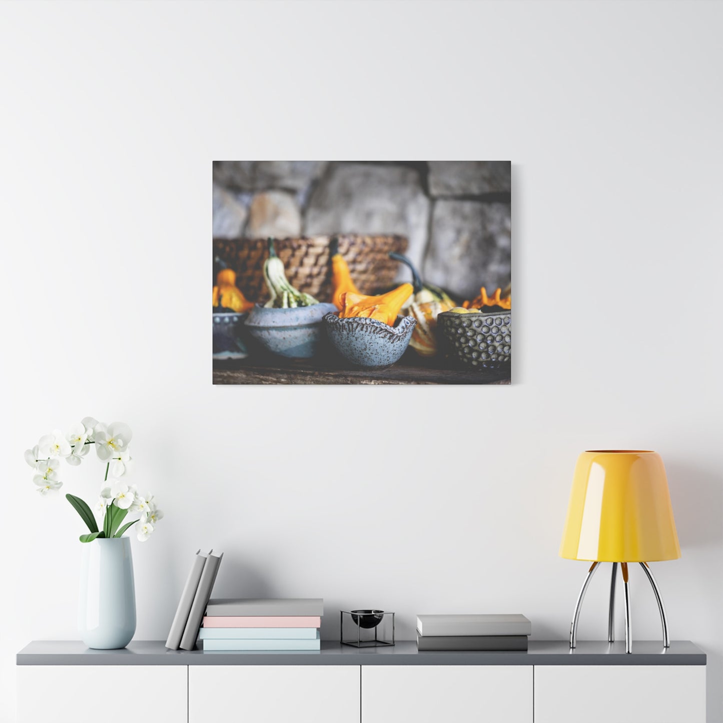 Rustic Canvas Wall Art - Autumn Harvest Decor, Farmhouse Print for Cozy Spaces, Decorative Home Accent, Gift for Nature Lovers