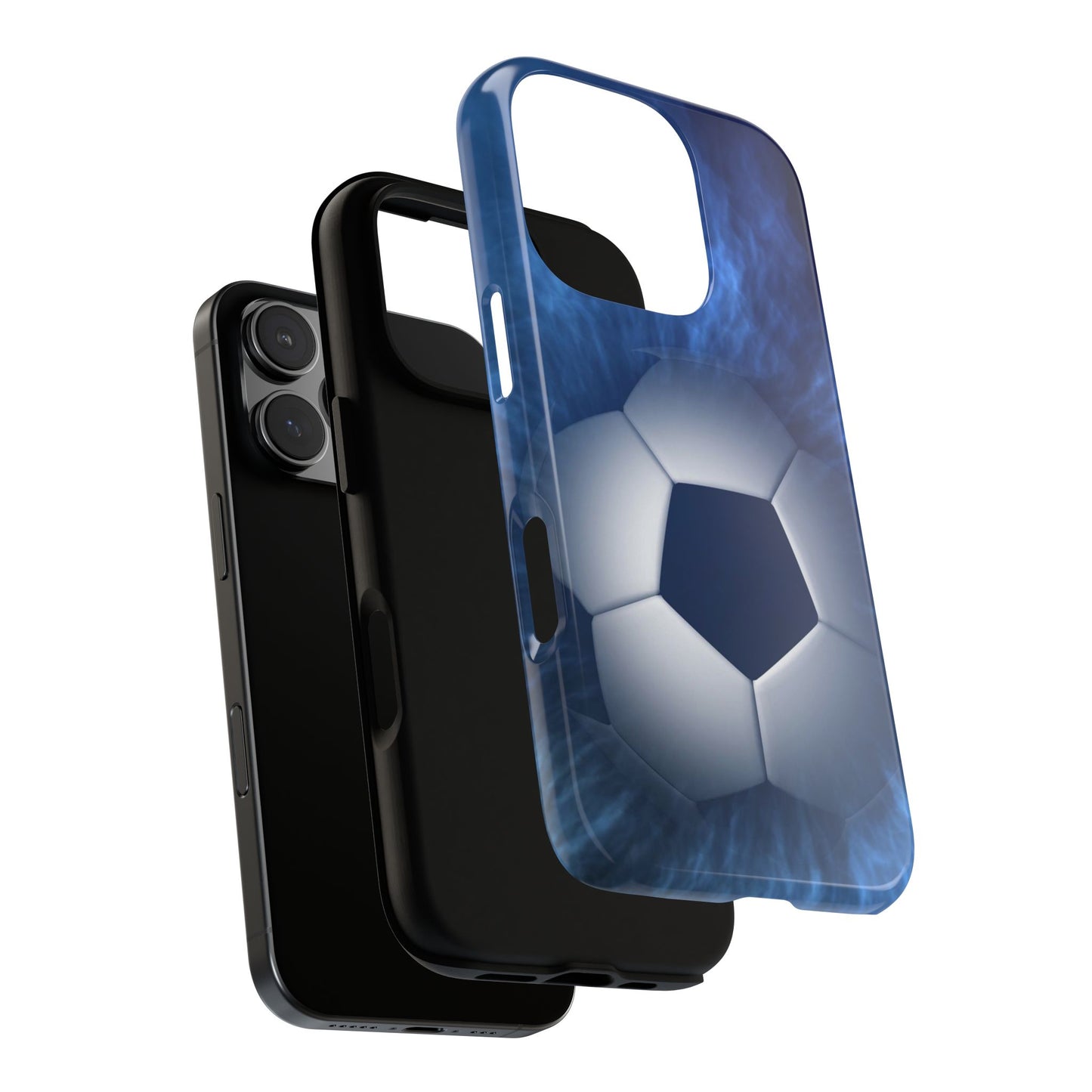 Soccer Phone Case - Tough Cases, Sports Phone Cover, Football Lover Gift, Durable Case, Blue Soccer Design