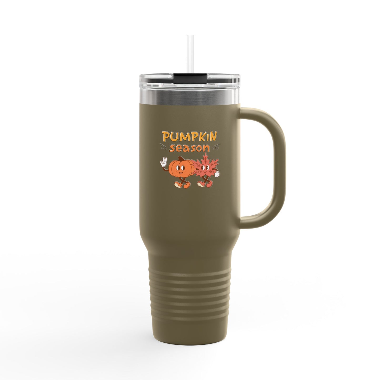 Pumpkin Season Insulated Travel Mug, 40oz | Fall Coffee Cup, Autumn Gift, Halloween Hydration, Seasonal Drinkware