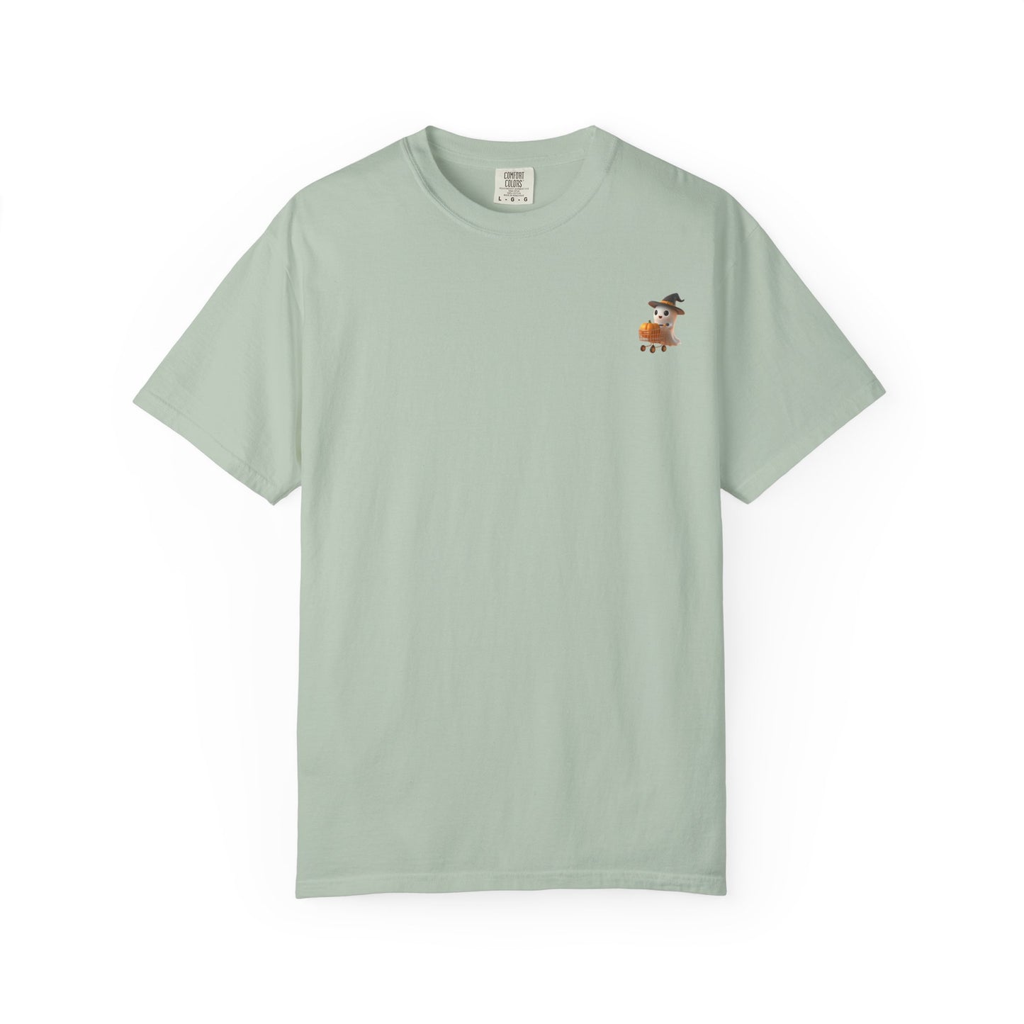 Casual Unisex Garment-Dyed T-Shirt, Ghost Shopping Trendy Graphic Tee for Everyday Wear, Summer Fashion, Gift for Him/Her