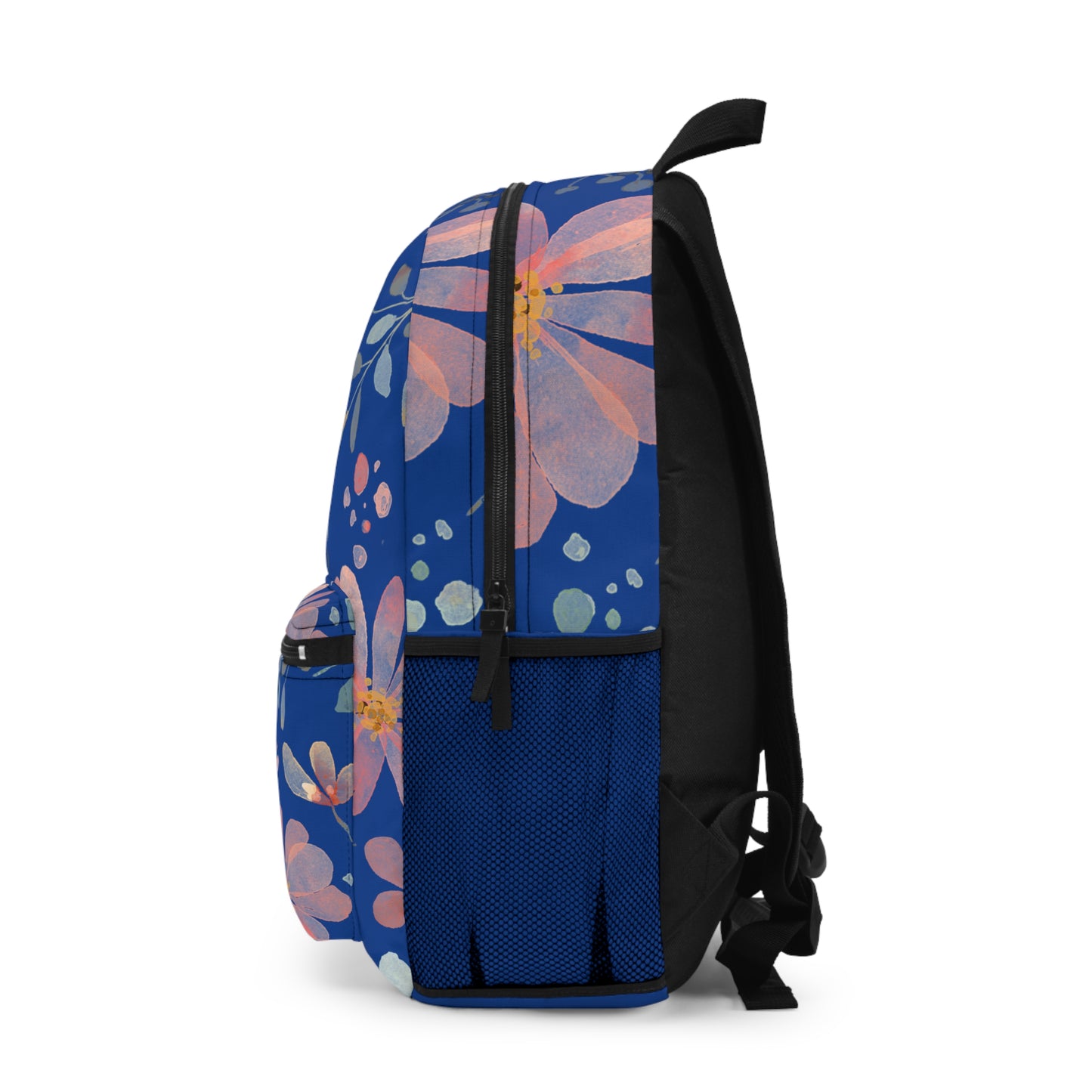 Floral Backpack with Watercolor Design, Trendy Book Bag, Perfect for School, Travel, Back to School Essentials, Floral Daypack