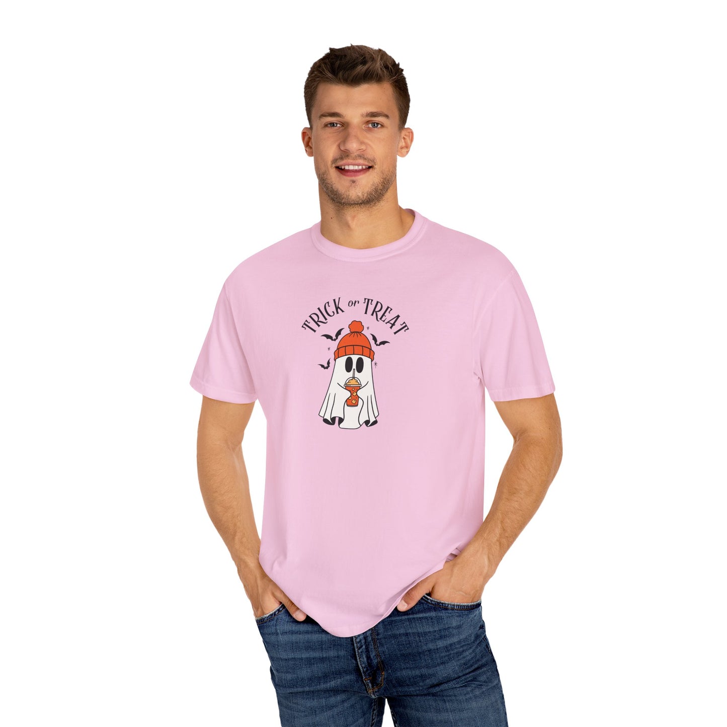 Cute Halloween Ghost T-Shirt, Unisex Halloween Tee, Trick or Treat Shirt, Halloween Gift, Fall Fashion