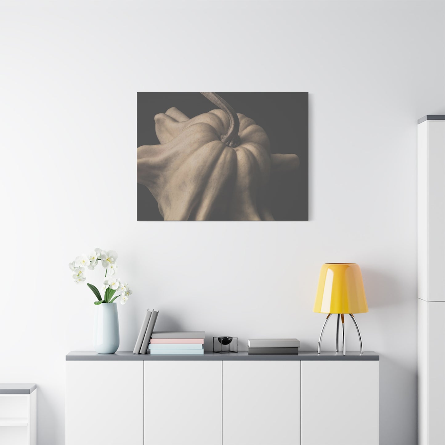 Elegant Pumpkin Canvas Art, Rustic Home Decor, Modern Wall Art, Fall Decor, Thanksgiving Gift, Autumn Vibes, Minimalist Design