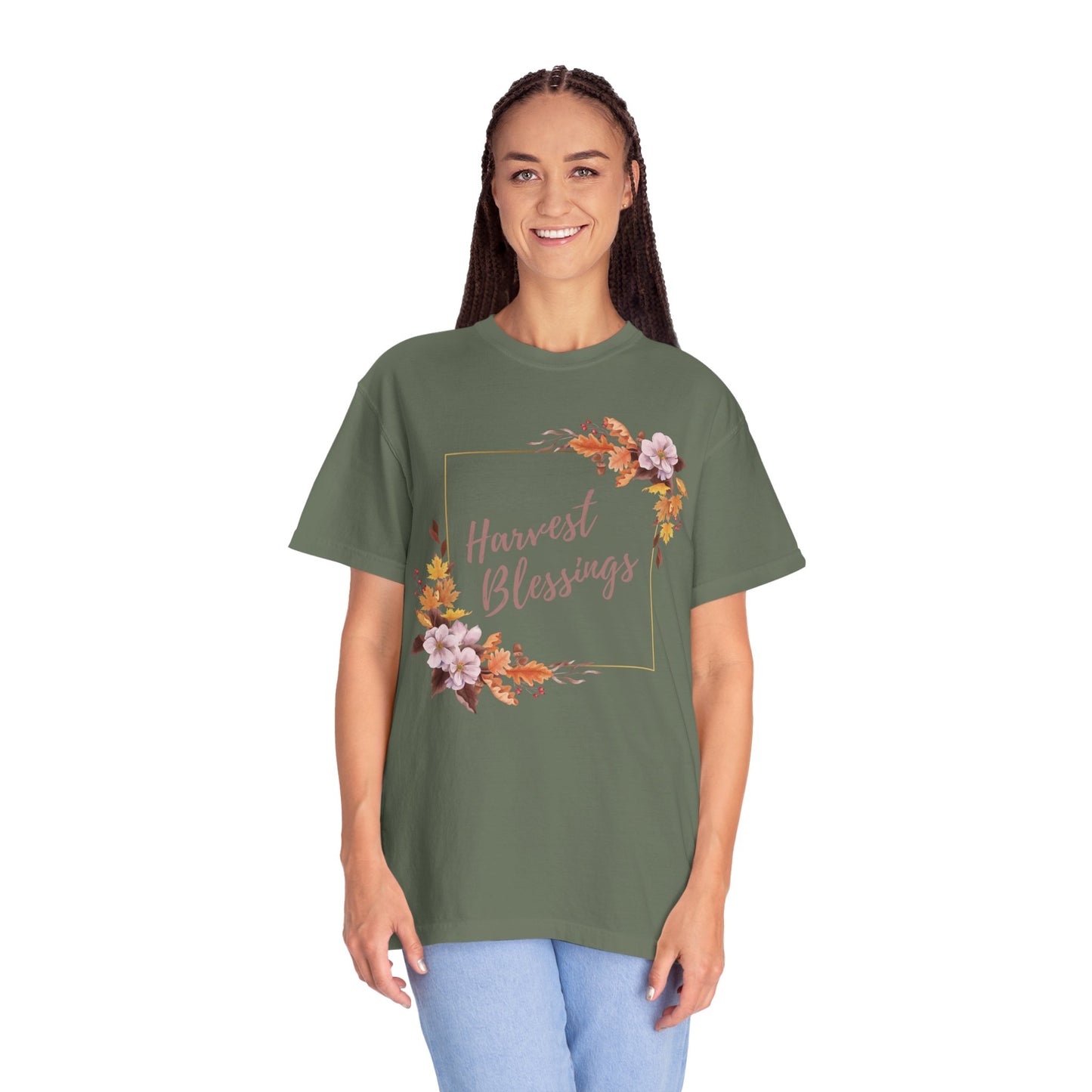 Harvest Blessings T-Shirt, Floral Unisex Tee, Autumn Gift, Thanksgiving Shirt, Cute Casual Wear, Boho Style Top