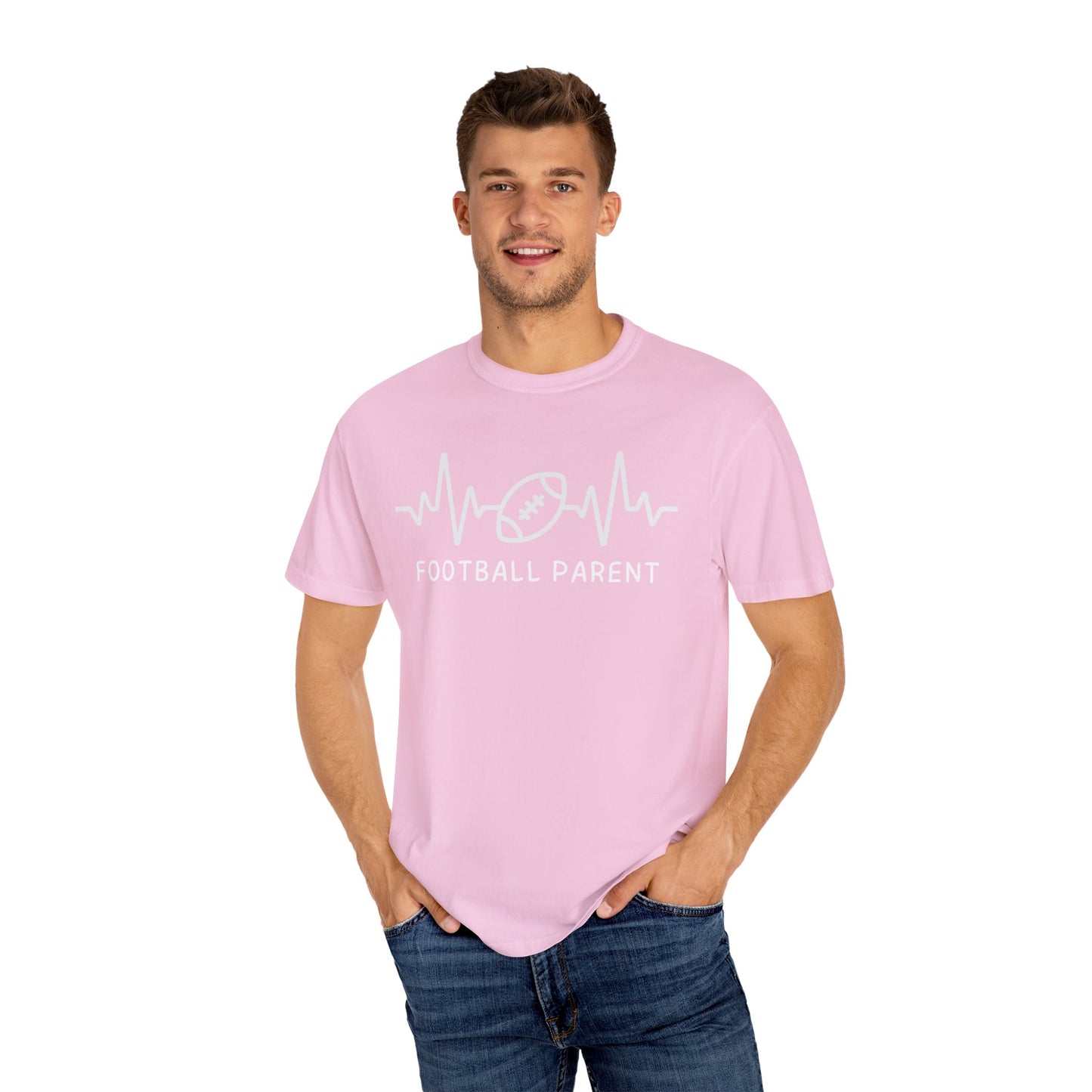 Football Parent T-Shirt - Unisex Garment-Dyed Tee, Perfect for Game Day, Father's Day, Family Gatherings, Sports Fans, Casual Wear
