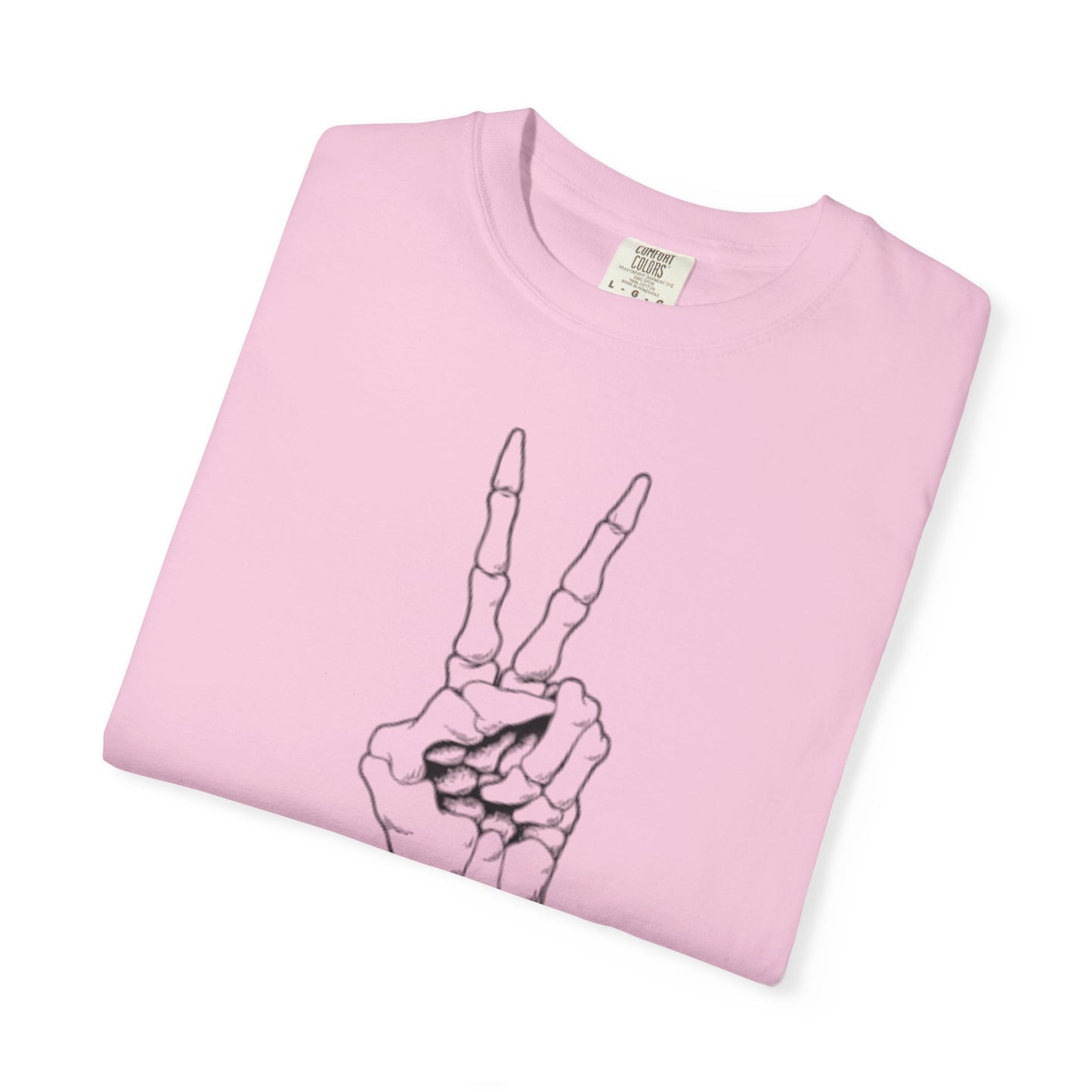 Peace To Death Unisex Garment-Dyed T-Shirt, Soft Graphic Tee for Casual Wear, Perfect for Earth Day, Music Festivals, and Relaxed Outings
