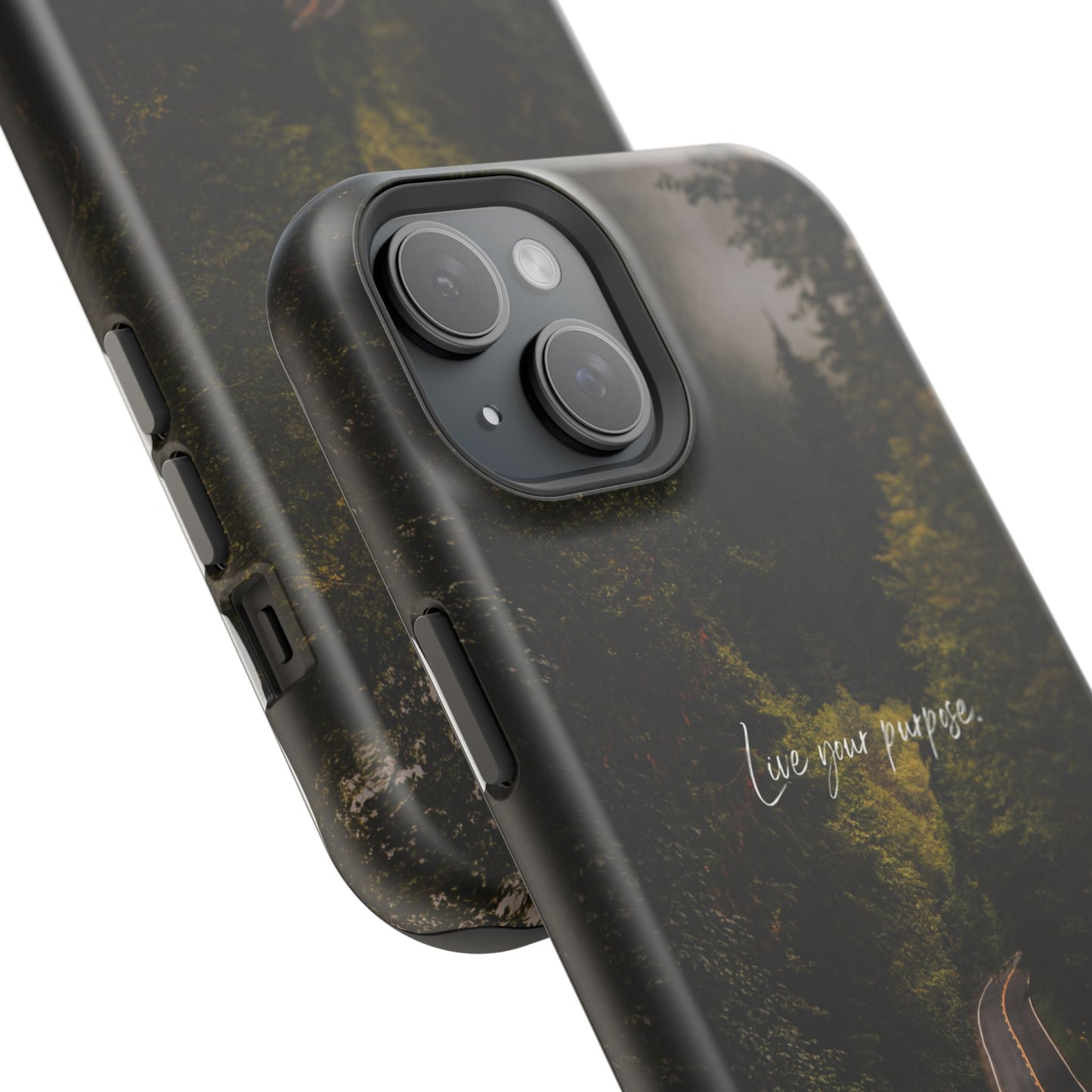 Inspirational Magnetic Tough Case - 'Live Your Purpose' Nature Design for iPhone