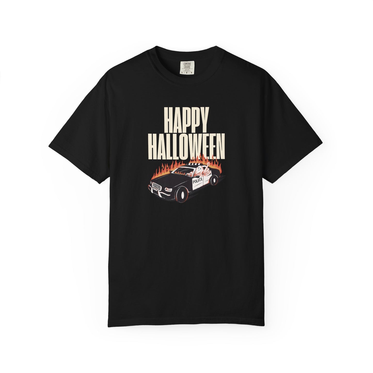 Halloween Car Graphic T-shirt, Unisex Spooky Tee, Fall Fashion, Halloween Costume, Retro Style Shirt, Gift for Halloween Lovers