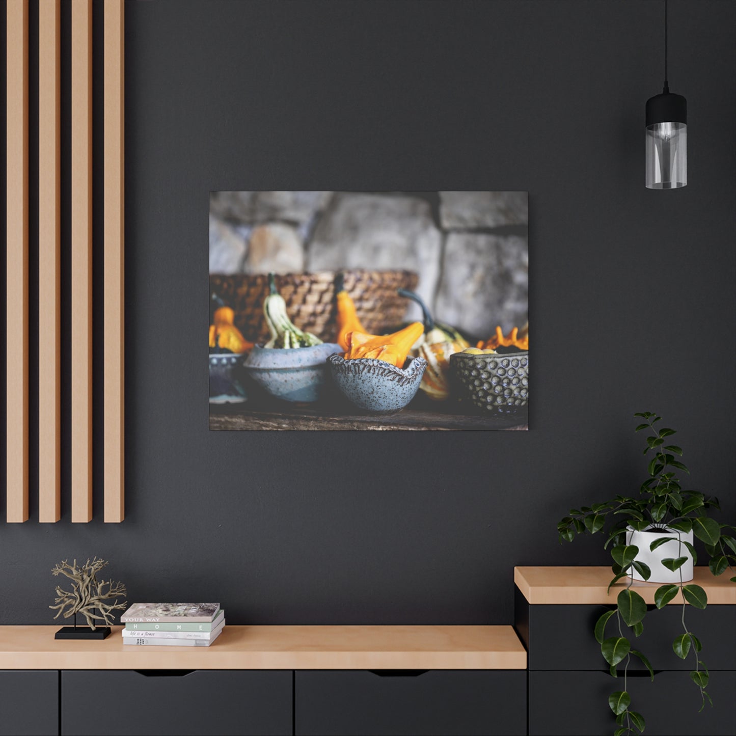 Rustic Canvas Wall Art - Autumn Harvest Decor, Farmhouse Print for Cozy Spaces, Decorative Home Accent, Gift for Nature Lovers