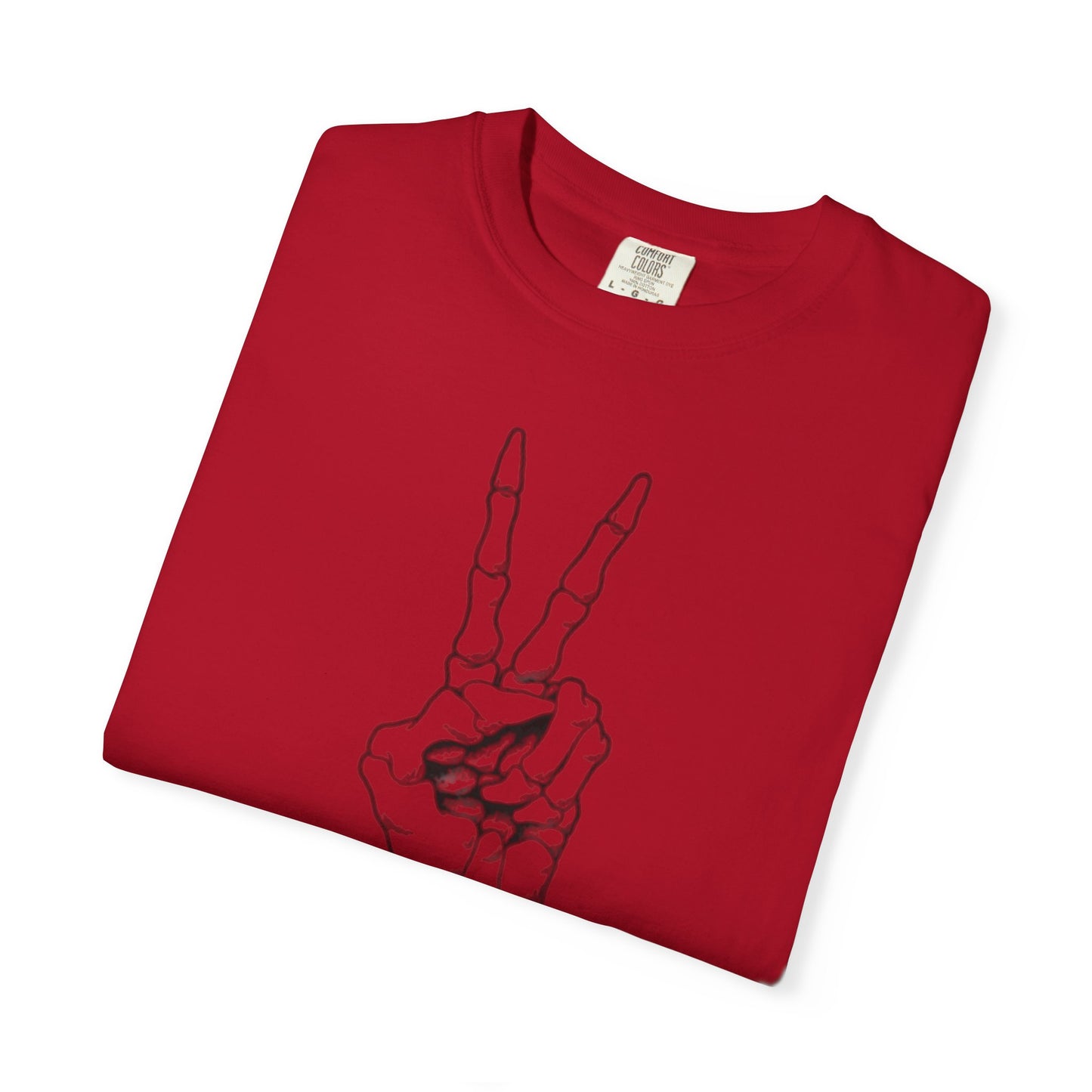 Peace To Death Unisex Garment-Dyed T-Shirt, Soft Graphic Tee for Casual Wear, Perfect for Earth Day, Music Festivals, and Relaxed Outings