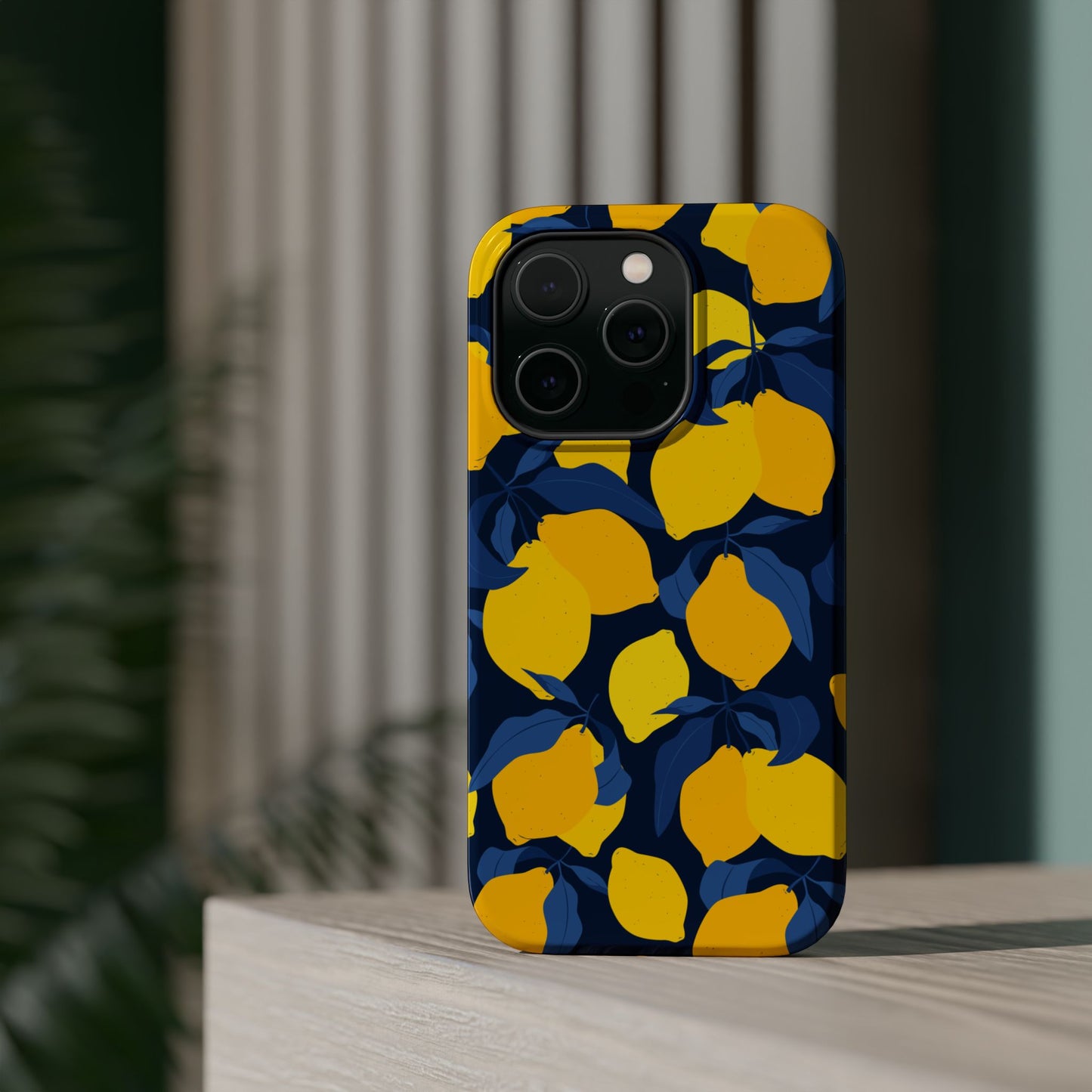 Bright Lemon Pattern Magnetic Tough Case - Vibrant Phone Protection