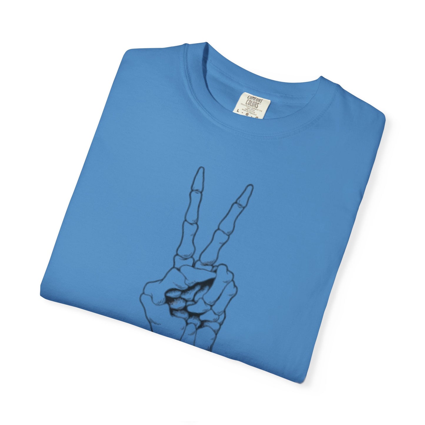 Peace To Death Unisex Garment-Dyed T-Shirt, Soft Graphic Tee for Casual Wear, Perfect for Earth Day, Music Festivals, and Relaxed Outings