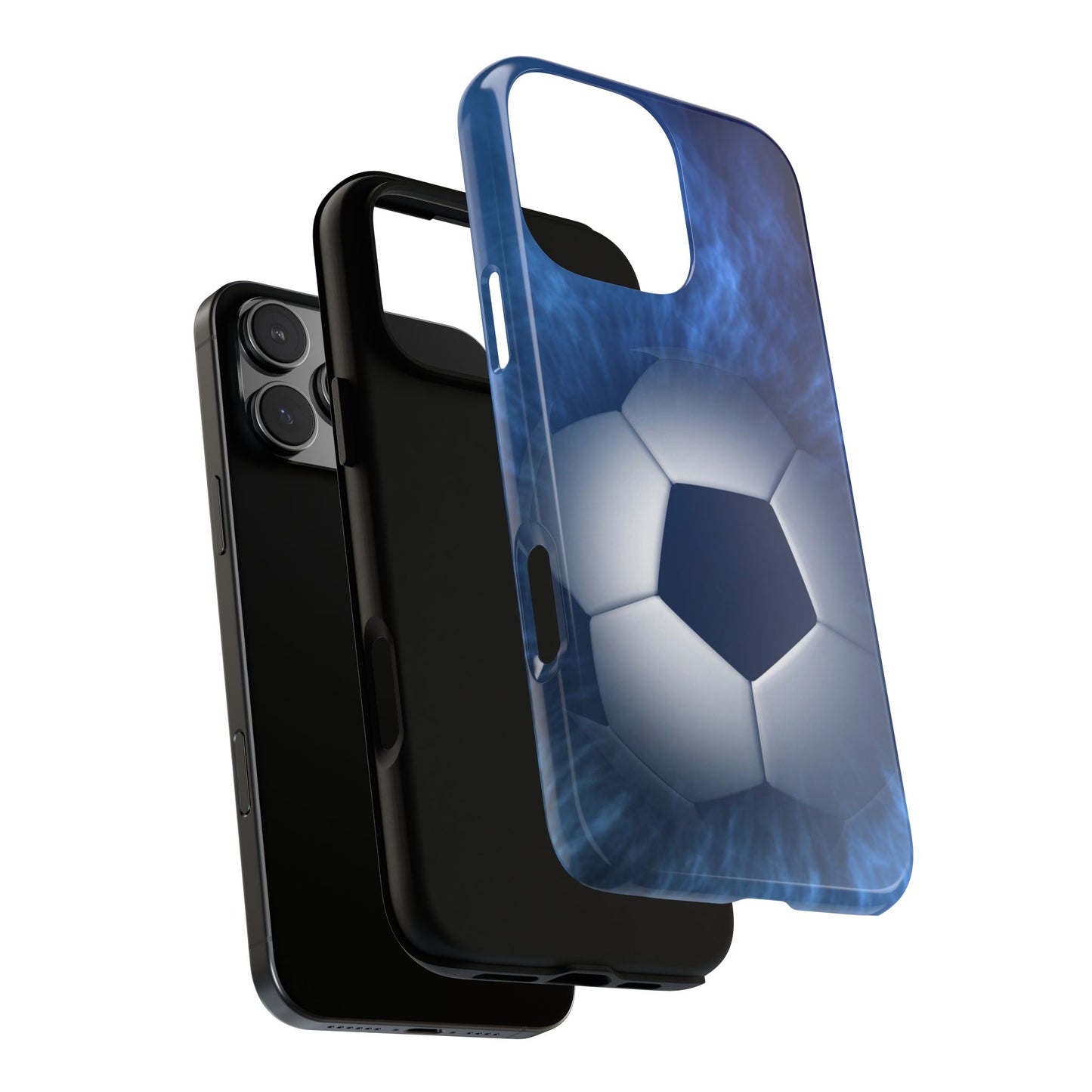 Soccer Phone Case - Tough Cases, Sports Phone Cover, Football Lover Gift, Durable Case, Blue Soccer Design