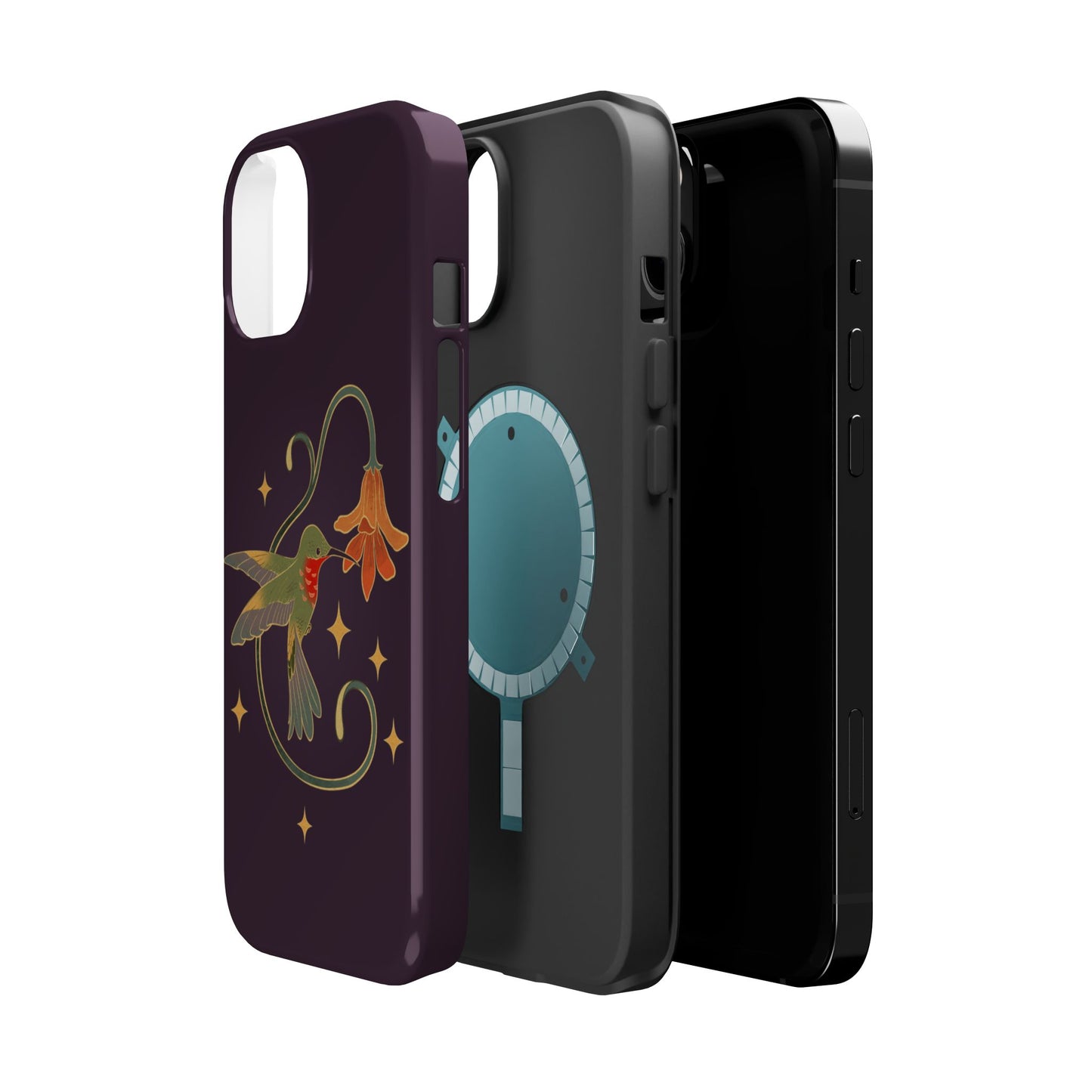 Hummingbird Floral Magnetic Tough Case - Stylish Phone Protection
