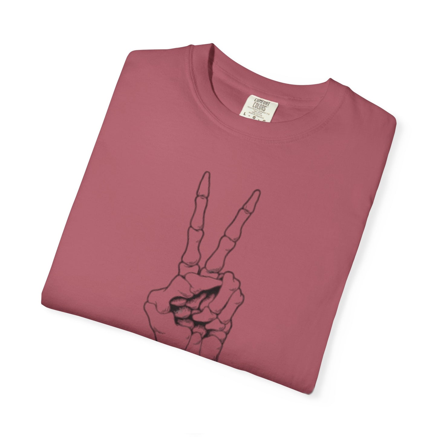 Peace To Death Unisex Garment-Dyed T-Shirt, Soft Graphic Tee for Casual Wear, Perfect for Earth Day, Music Festivals, and Relaxed Outings