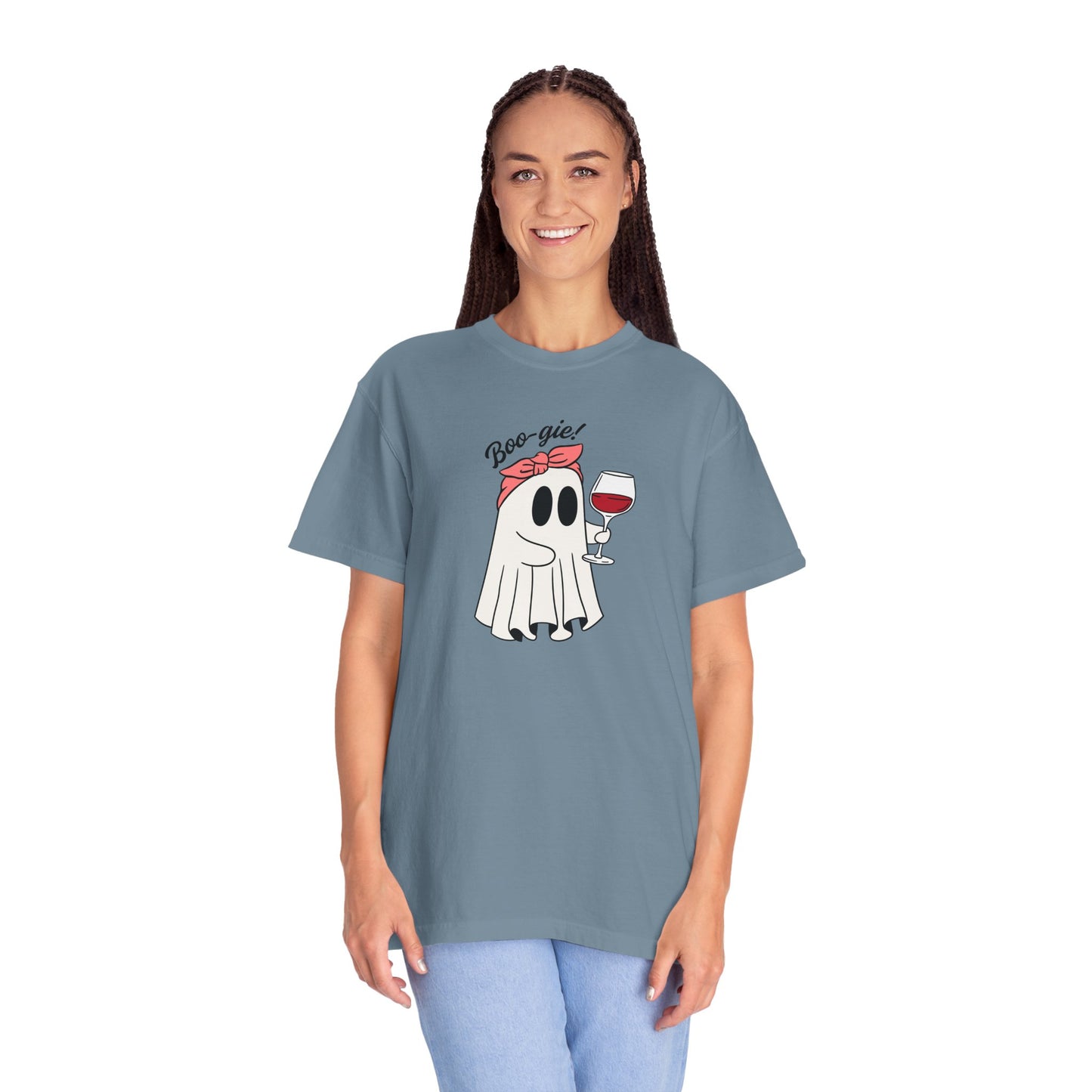 Ghostie Wine T-Shirt | Fun Unisex Tee for Halloween Parties, Casual Wear, Gifts for Wine Lovers, Spooky Celebrations, Cozy Weather