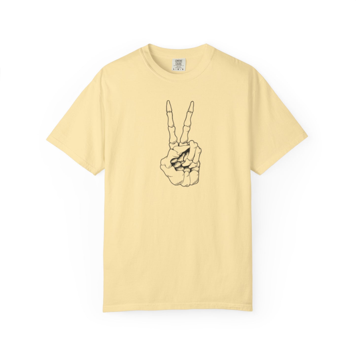 Peace To Death Unisex Garment-Dyed T-Shirt, Soft Graphic Tee for Casual Wear, Perfect for Earth Day, Music Festivals, and Relaxed Outings