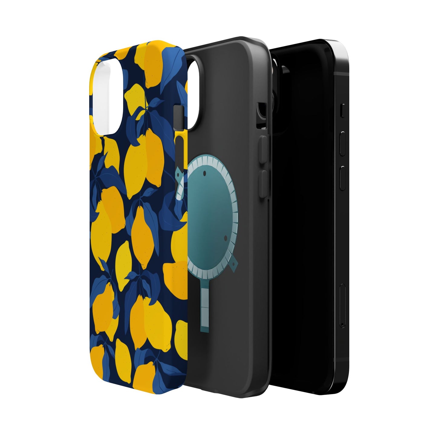 Bright Lemon Pattern Magnetic Tough Case - Vibrant Phone Protection