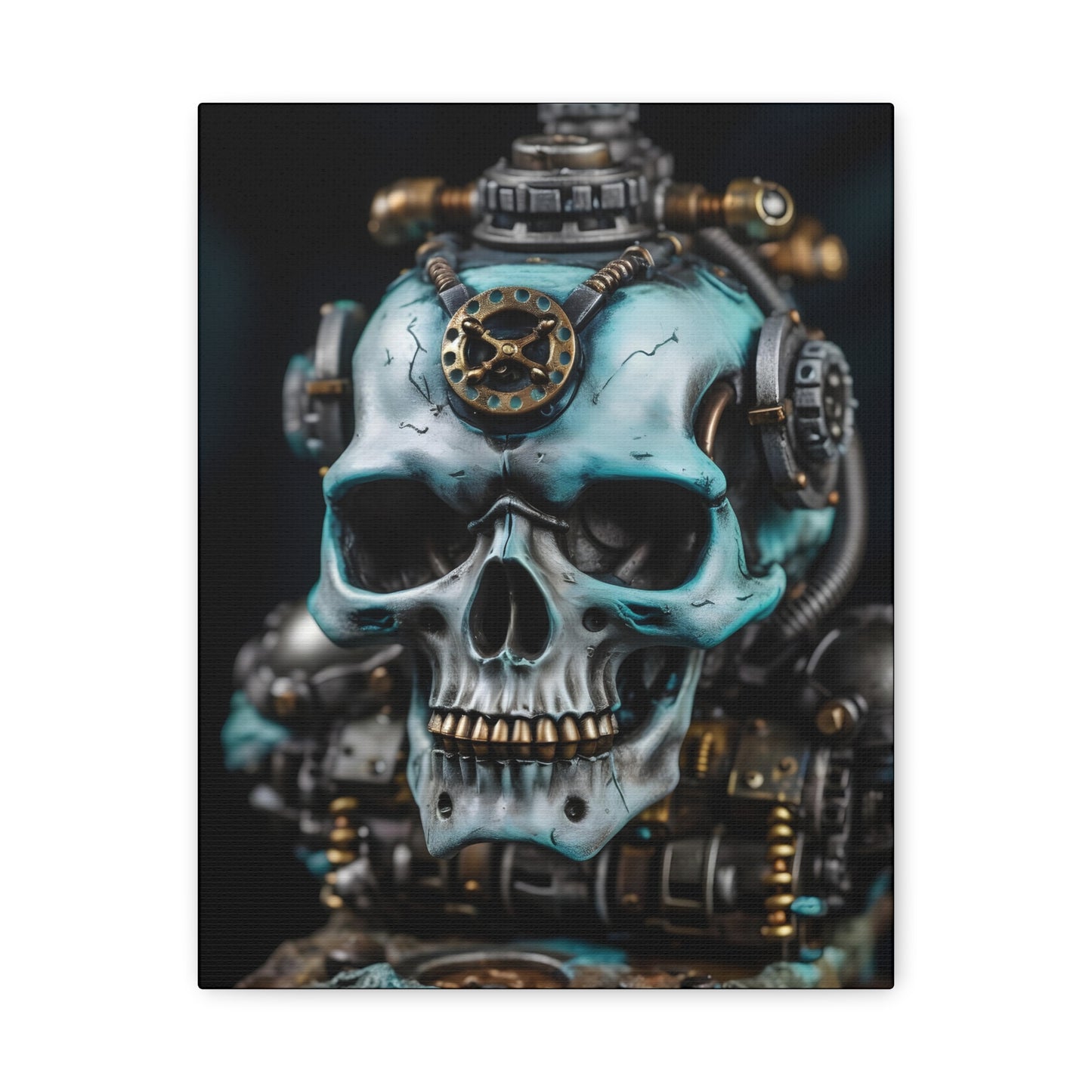 Steampunk Skull Canvas Print, Gothic Decor, Wall Art, Home Decor, Unique Gift Idea, Masculine Art Piece