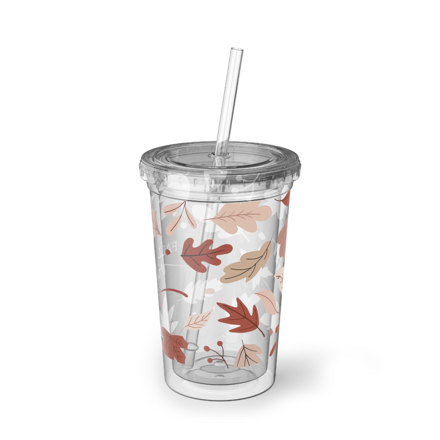 Autumn Leaves Acrylic Cup - Fall Vibes, Seasonal Tumbler, Orange Leaf Drinkware, Gift for Her, Cozy Home Decor