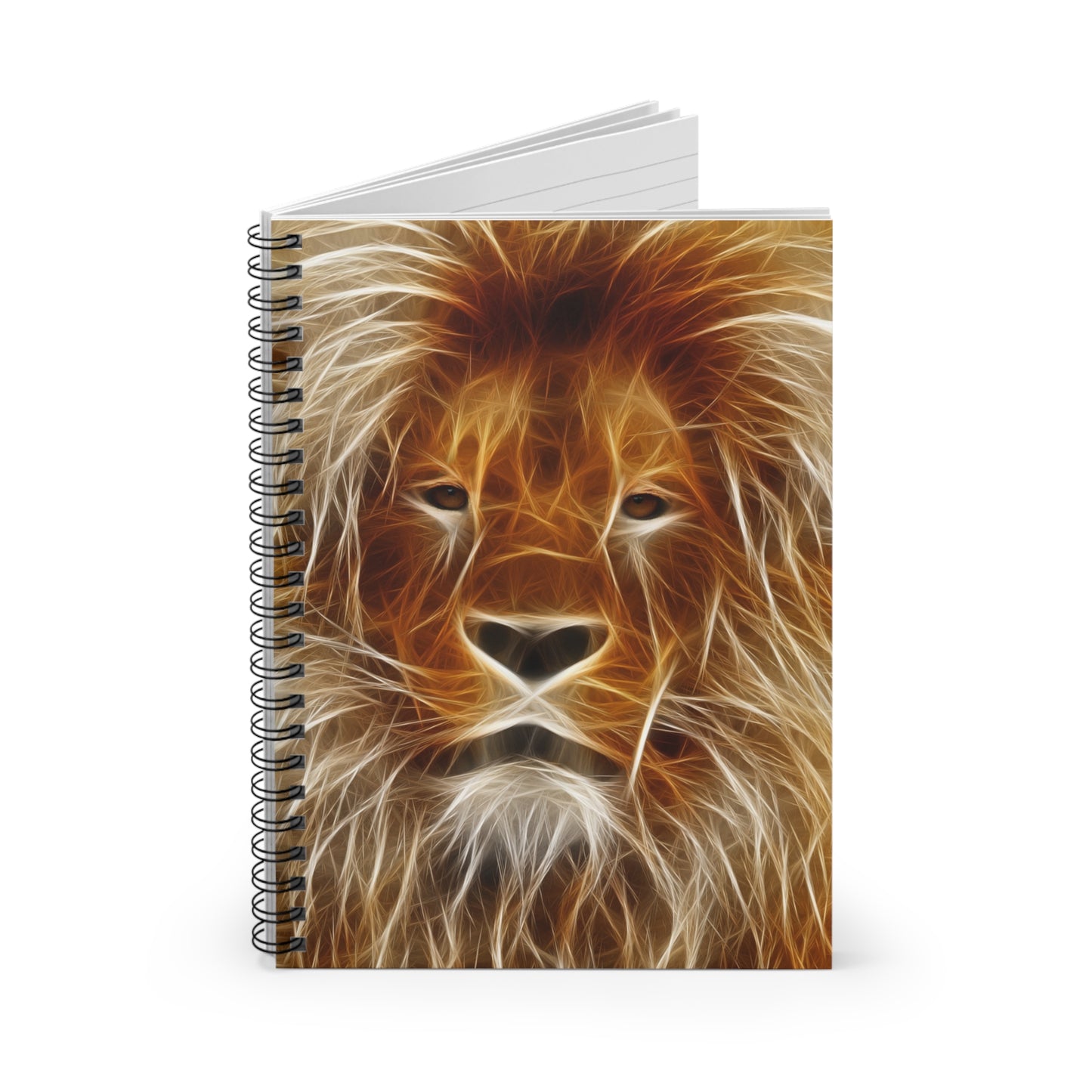 Majestic Lion Spiral Notebook - Ruled Lines, Journal for Animal Lovers, Gift for Students, Art Supplies, Inspirational Writing