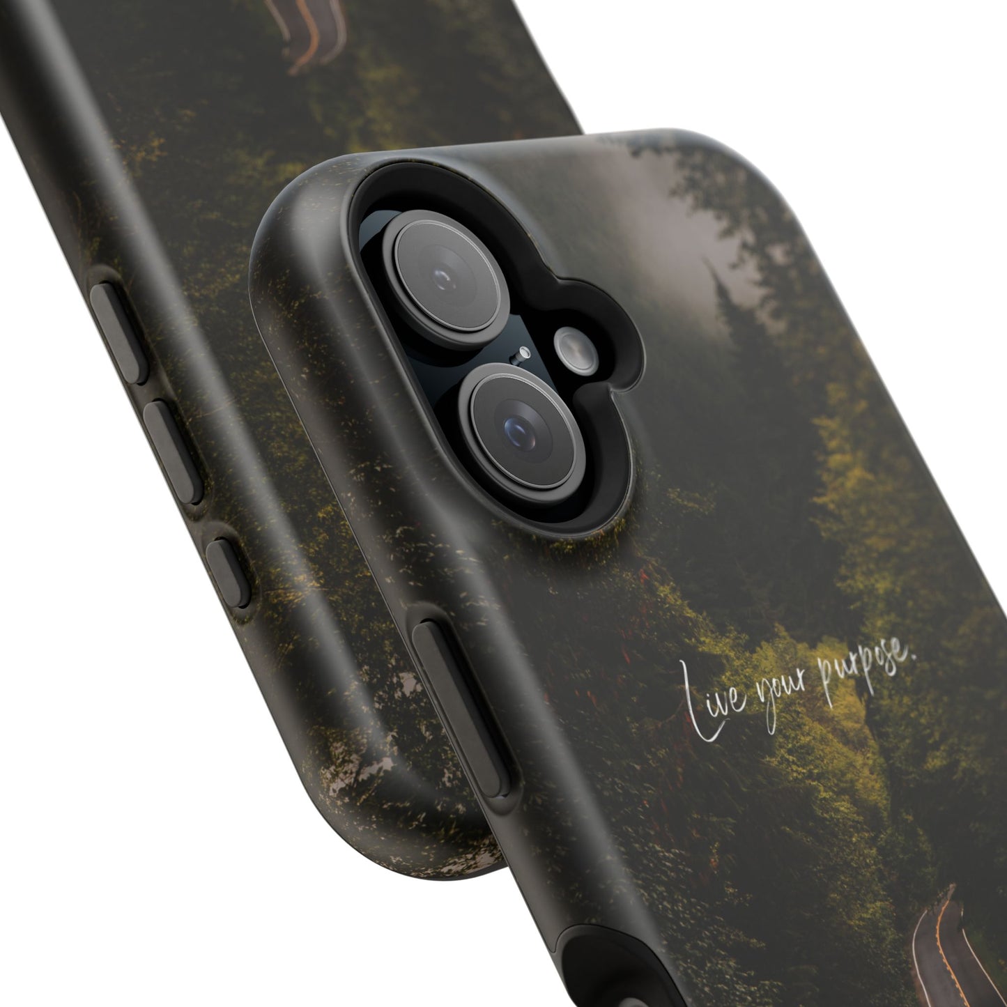 Inspirational Magnetic Tough Case - 'Live Your Purpose' Nature Design for iPhone