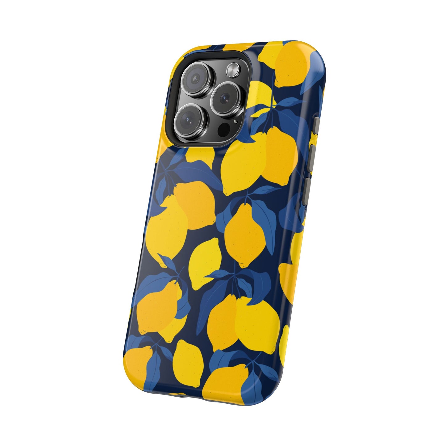 Bright Lemon Pattern Magnetic Tough Case - Vibrant Phone Protection
