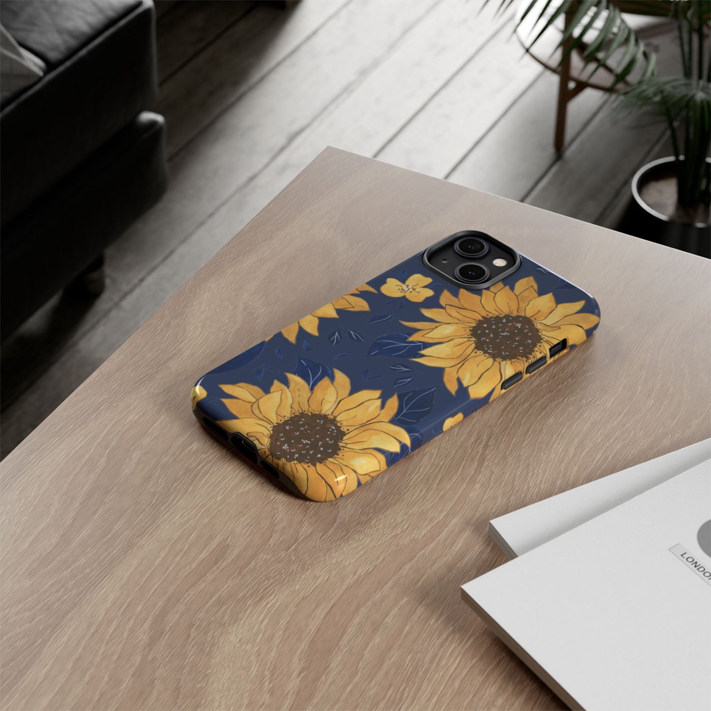 Vibrant Sunflower Phone Case, Floral Tough Cases, Gift for Flower Lovers, Spring Accessory, Birthday Present