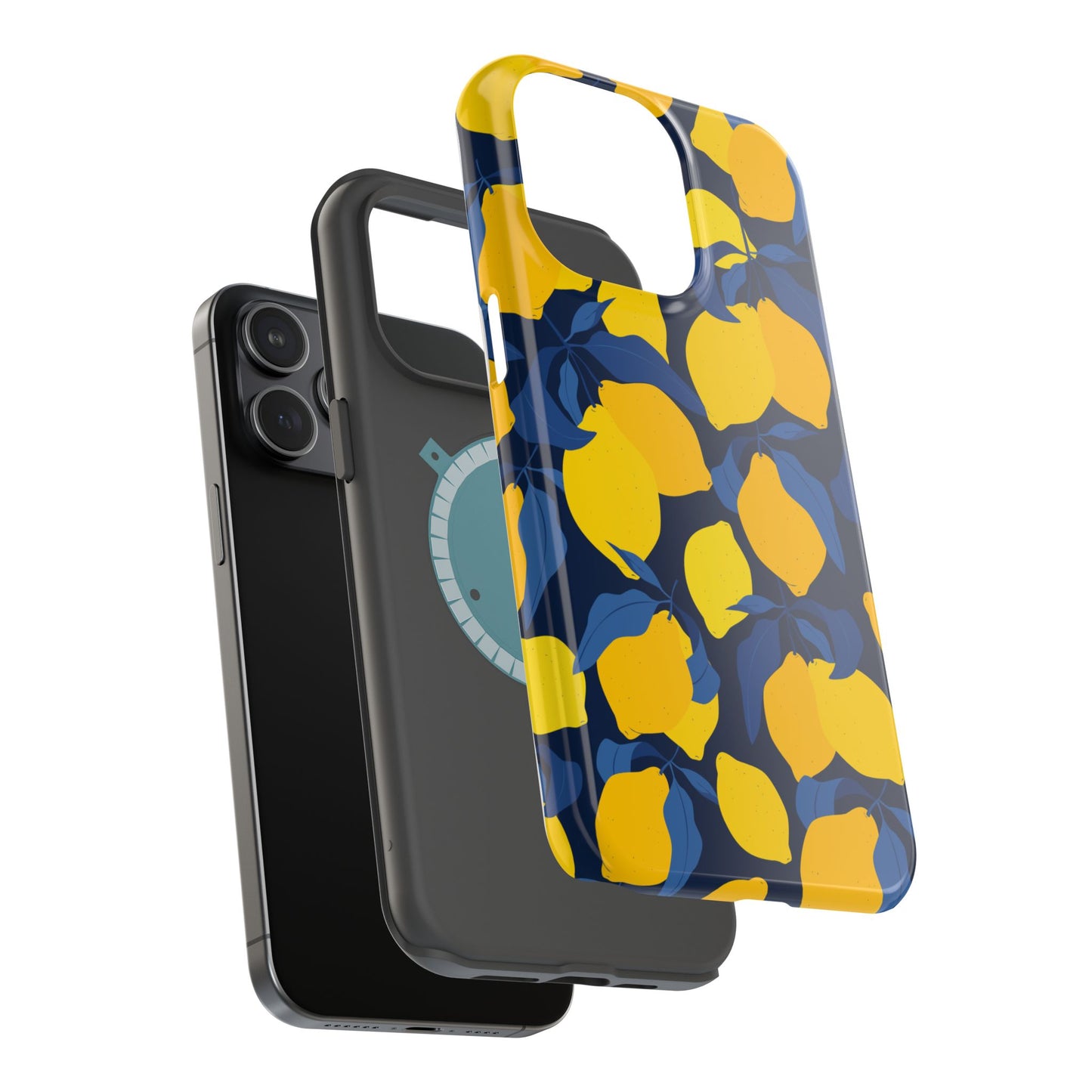Bright Lemon Pattern Magnetic Tough Case - Vibrant Phone Protection