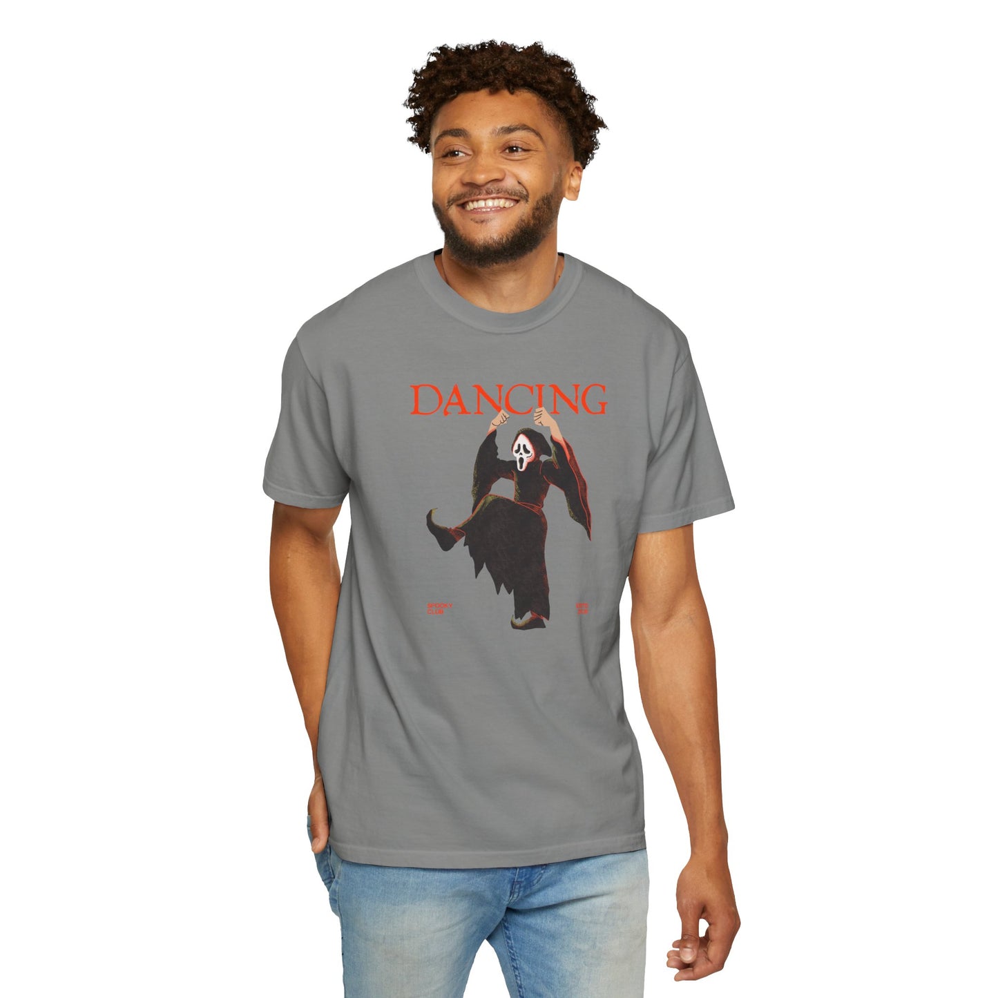 Dancing Grim Reaper T-Shirt, Unisex Halloween Shirt, Funny Graphic Tee, Spooky Dance Top, Unique Gift for Horror Lovers
