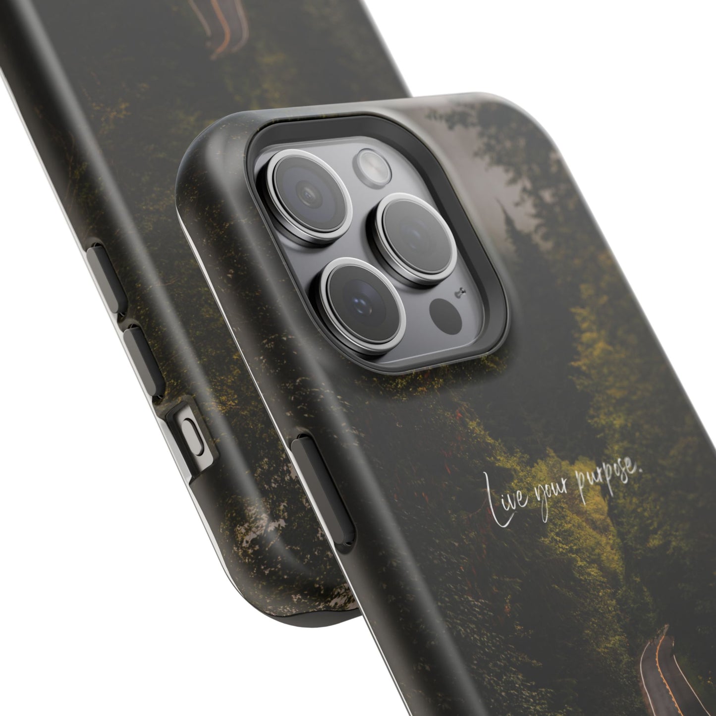 Inspirational Magnetic Tough Case - 'Live Your Purpose' Nature Design for iPhone