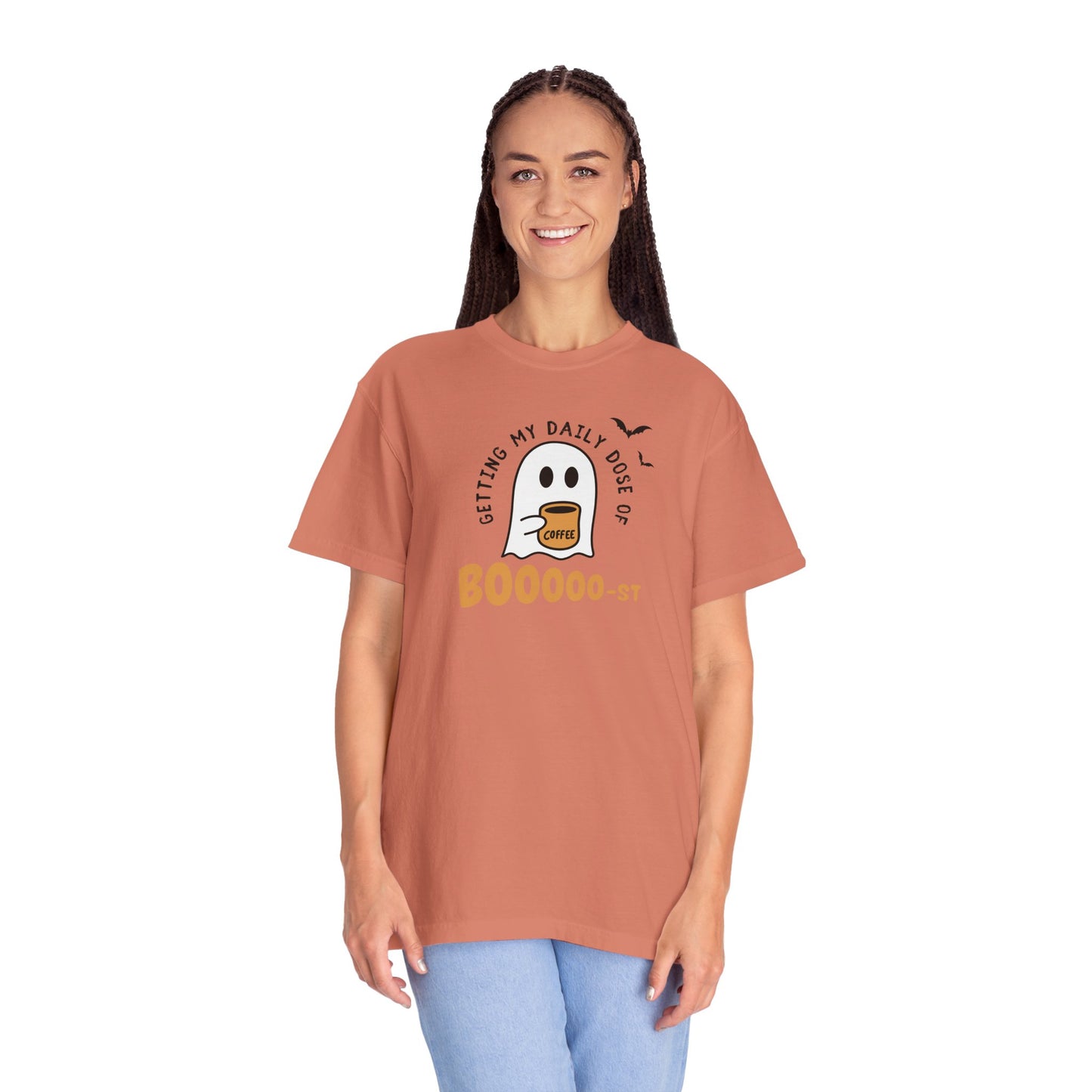 Spooky Coffee T-Shirt, Halloween Shirt, Ghost Tee, Unisex Graphic Tee, Fun Relaxed Wear