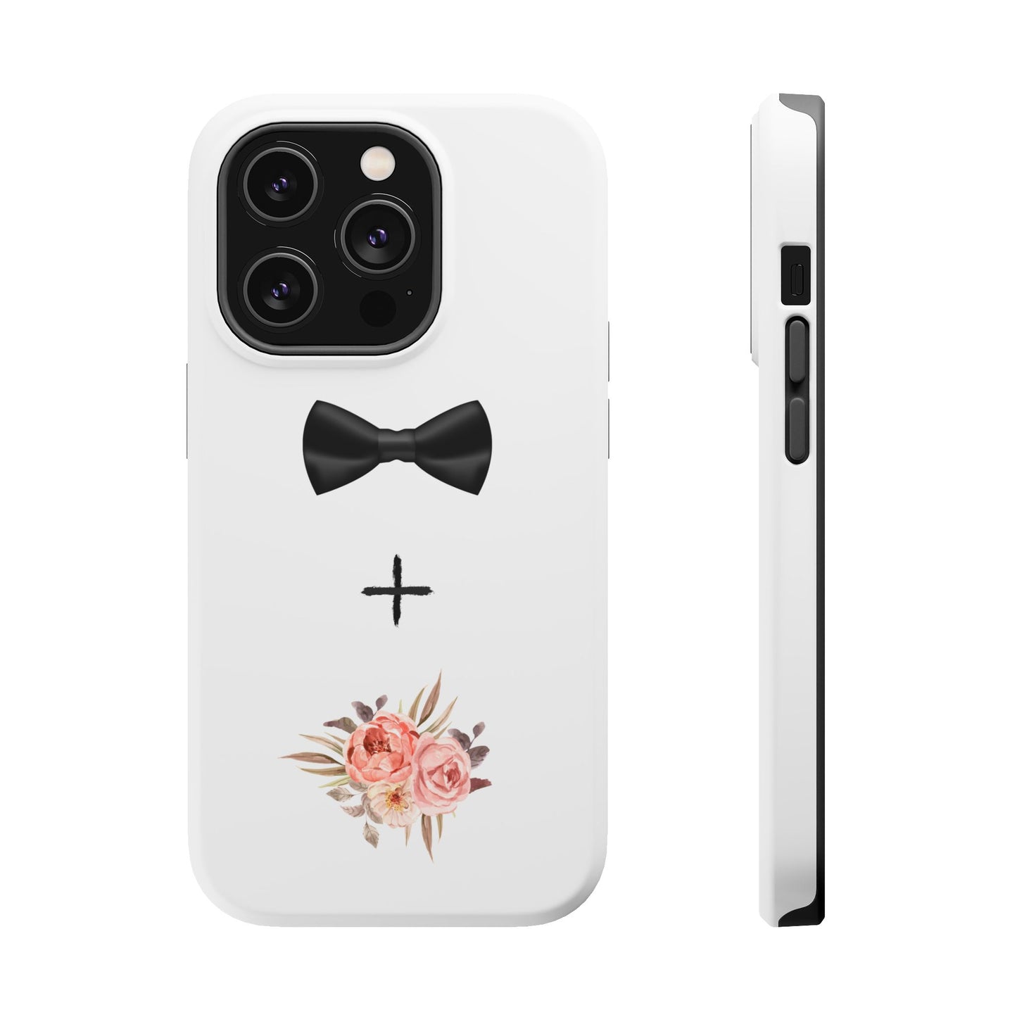 Floral Bow Tie Magnetic Tough Case - Elegant Phone Protection